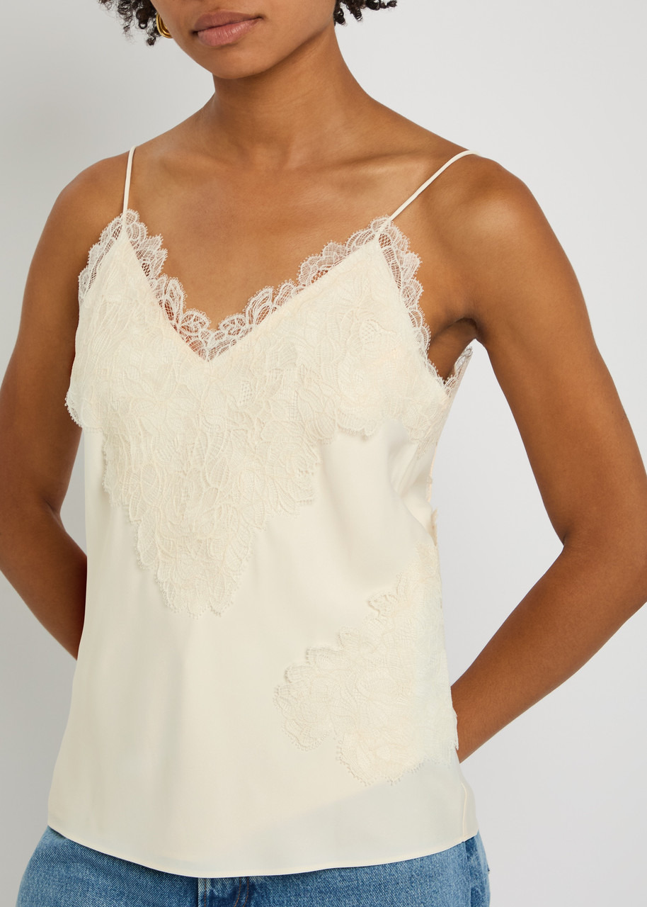 Rohe Lace-appliquéd Satin top - 5