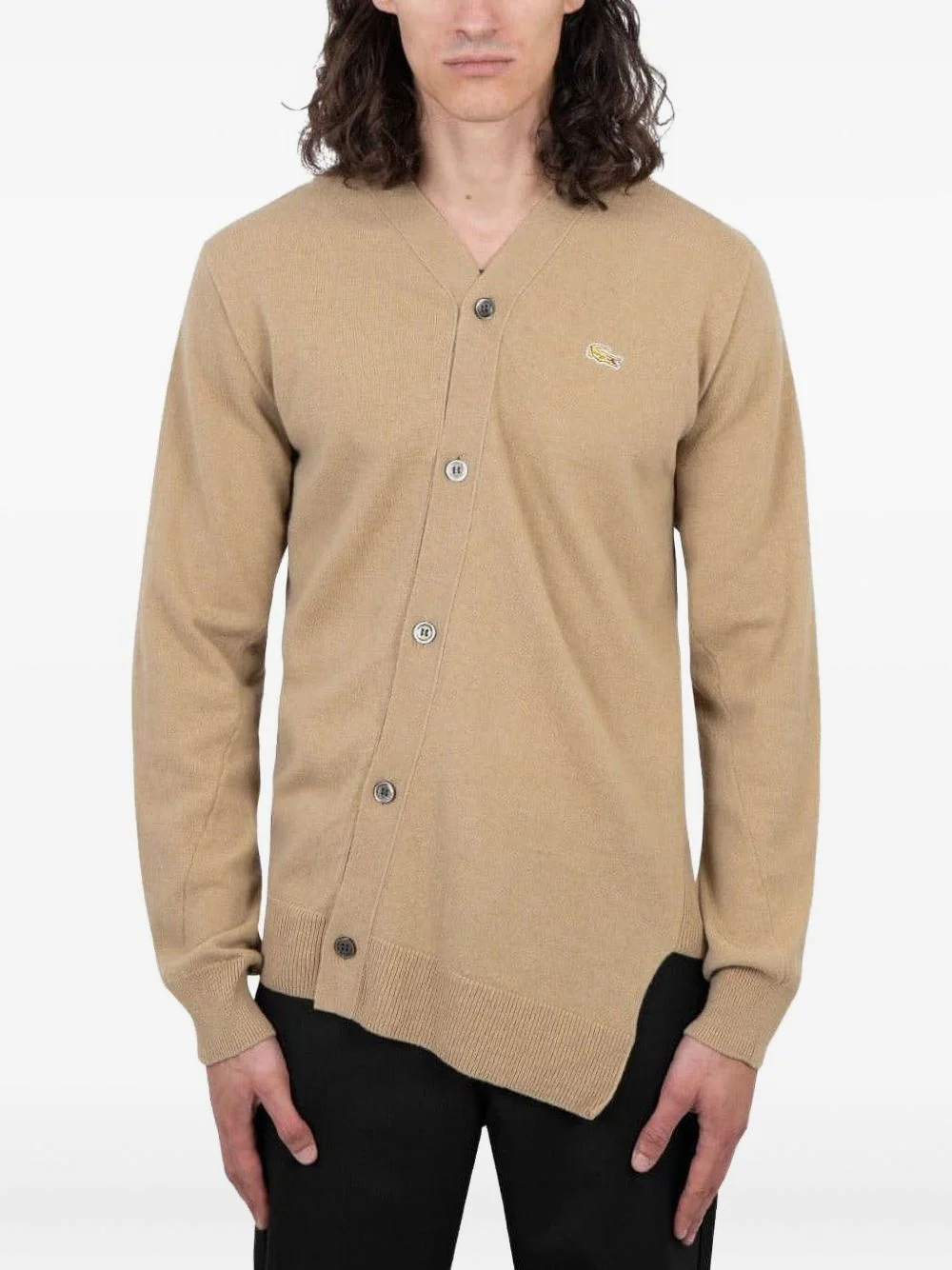 buttoned ribbed shirt - 1