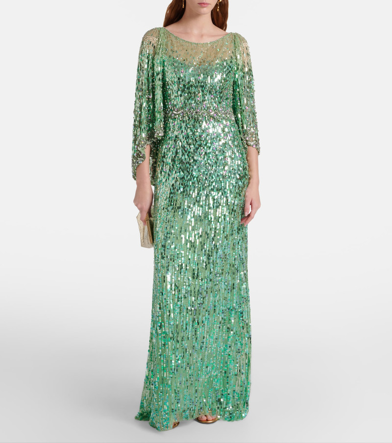 JENNY PACKHAM Ines embellished sequined gown outlook