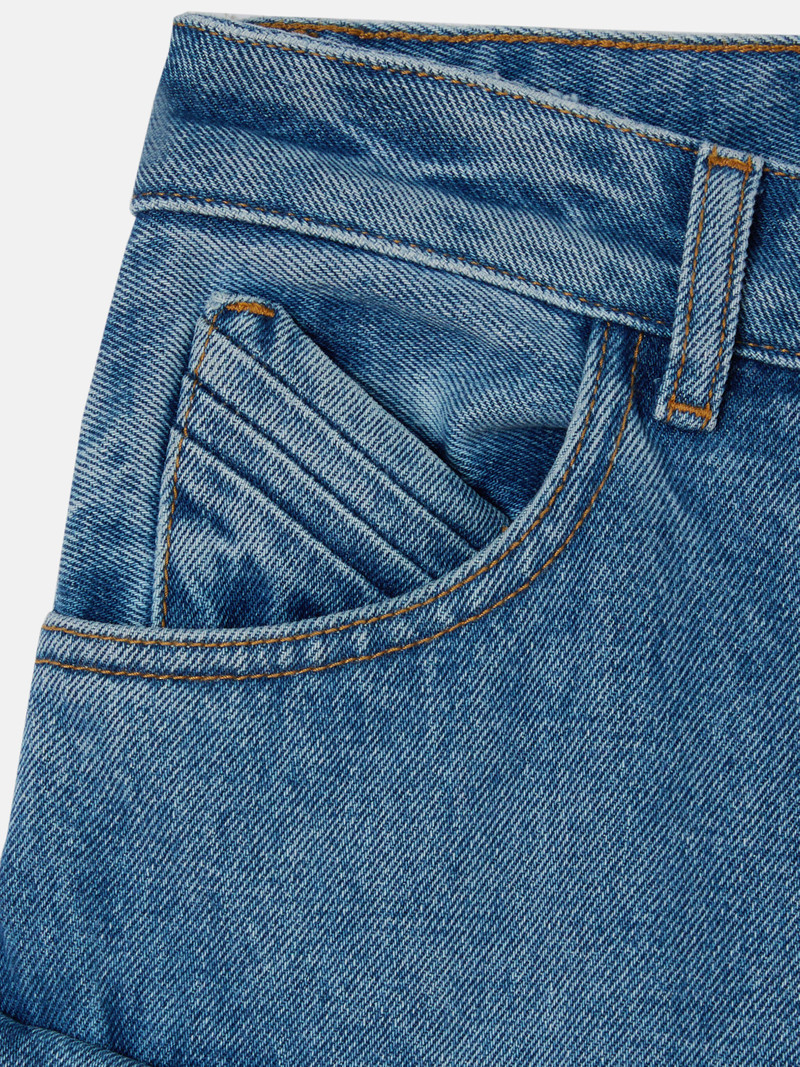 ''FERN'' WASHED BLUE LONG PANTS 4