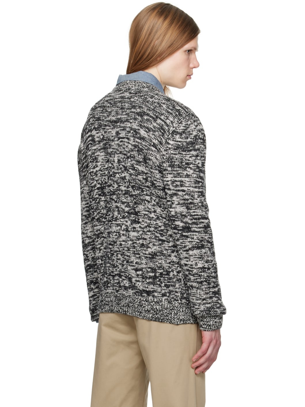 Black & Off-White Alec Sweater - 3