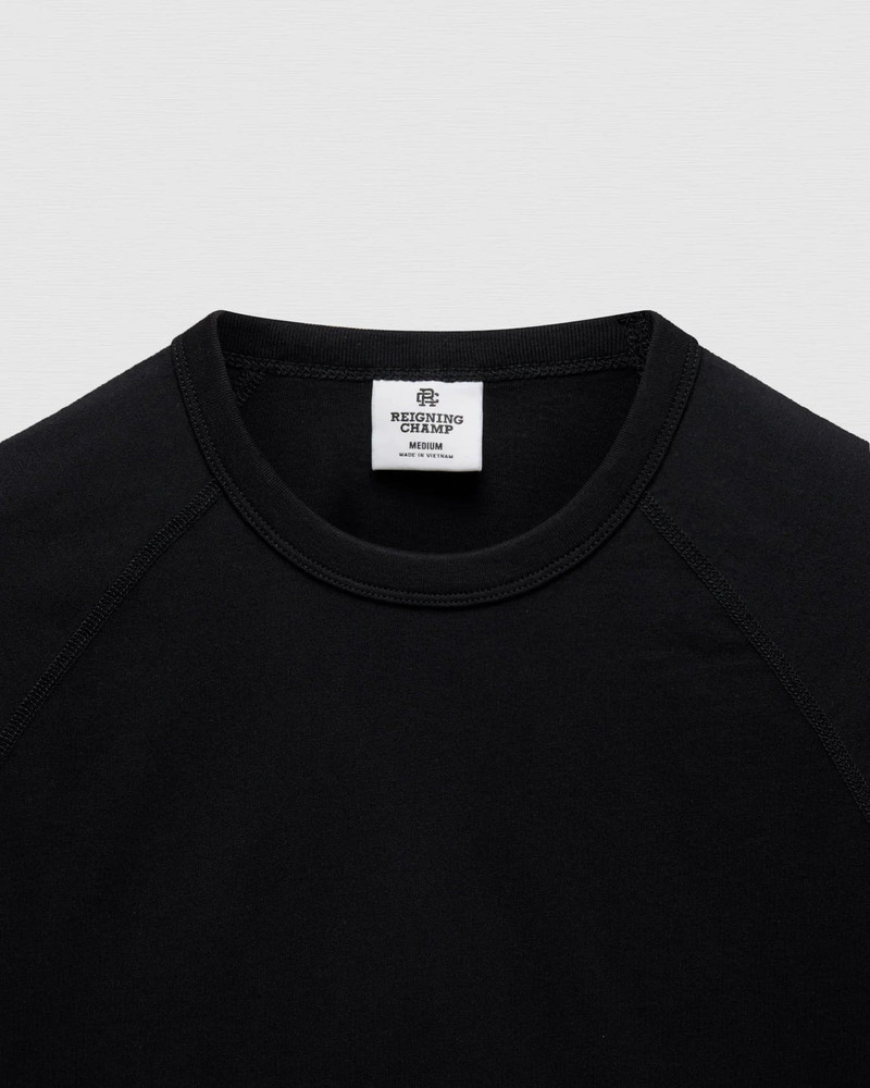 Reigning Champ Lightweight Jersey Standard Raglan Tee - Black outlook