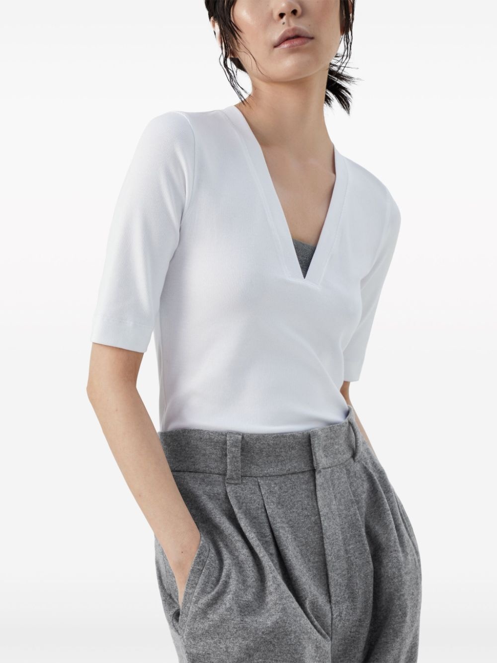Monili chain-embellished T-shirt - 5