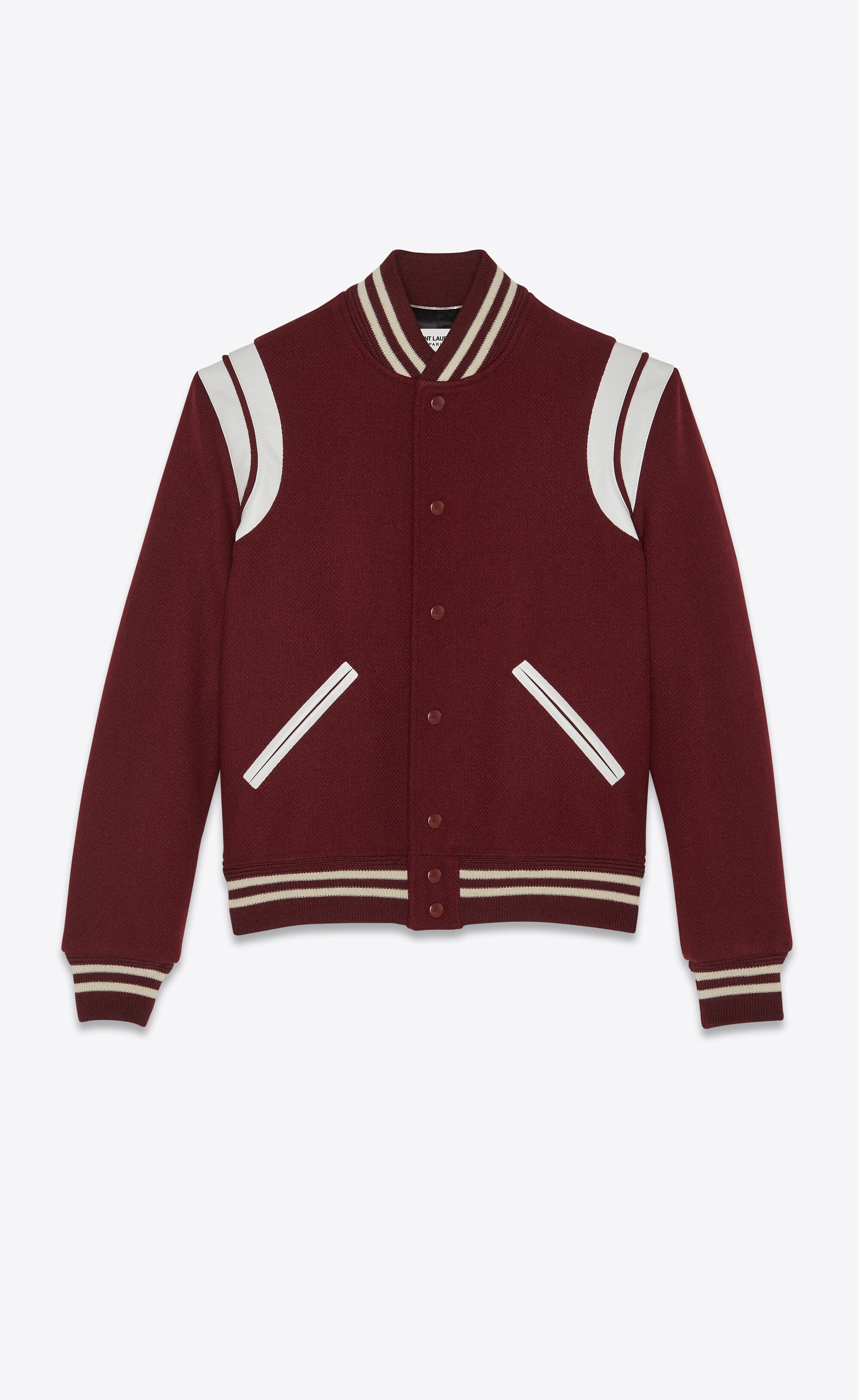 saint laurent wool varsity jacket - 1