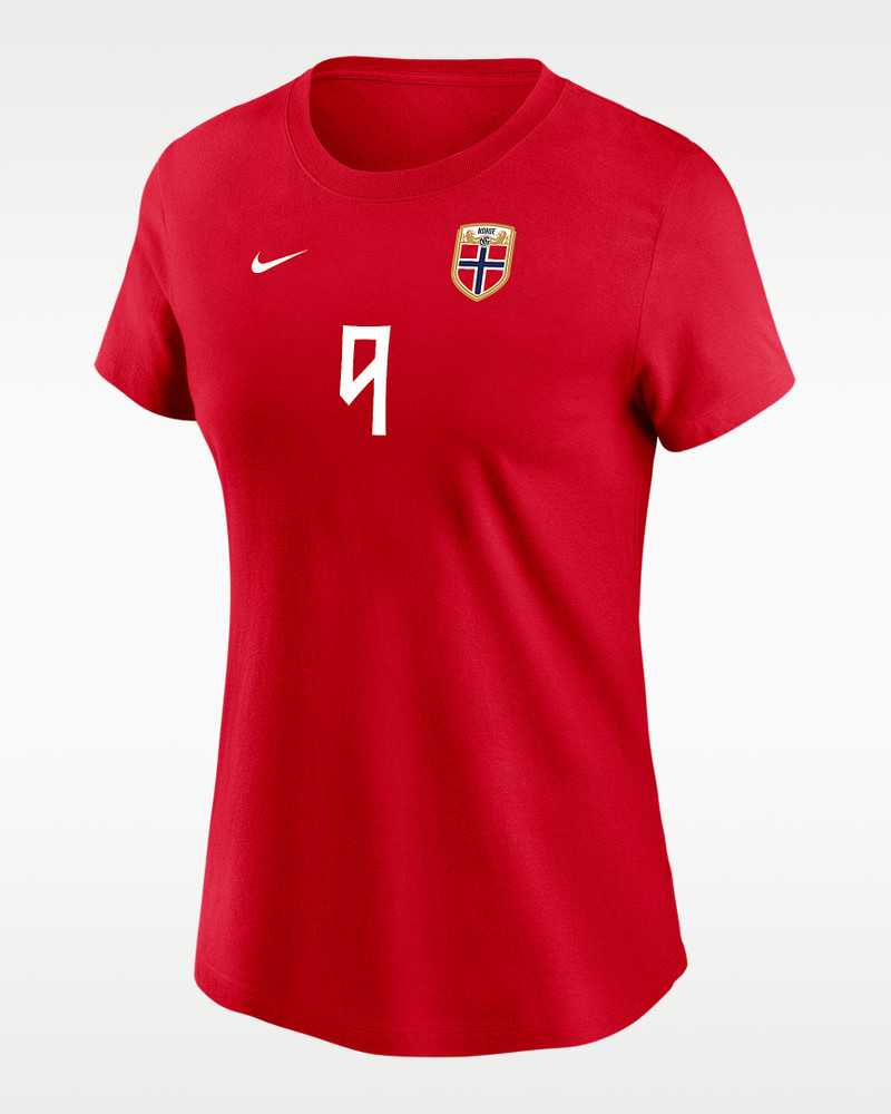 Erling Haaland Norway Women's Nike Soccer T-Shirt 1