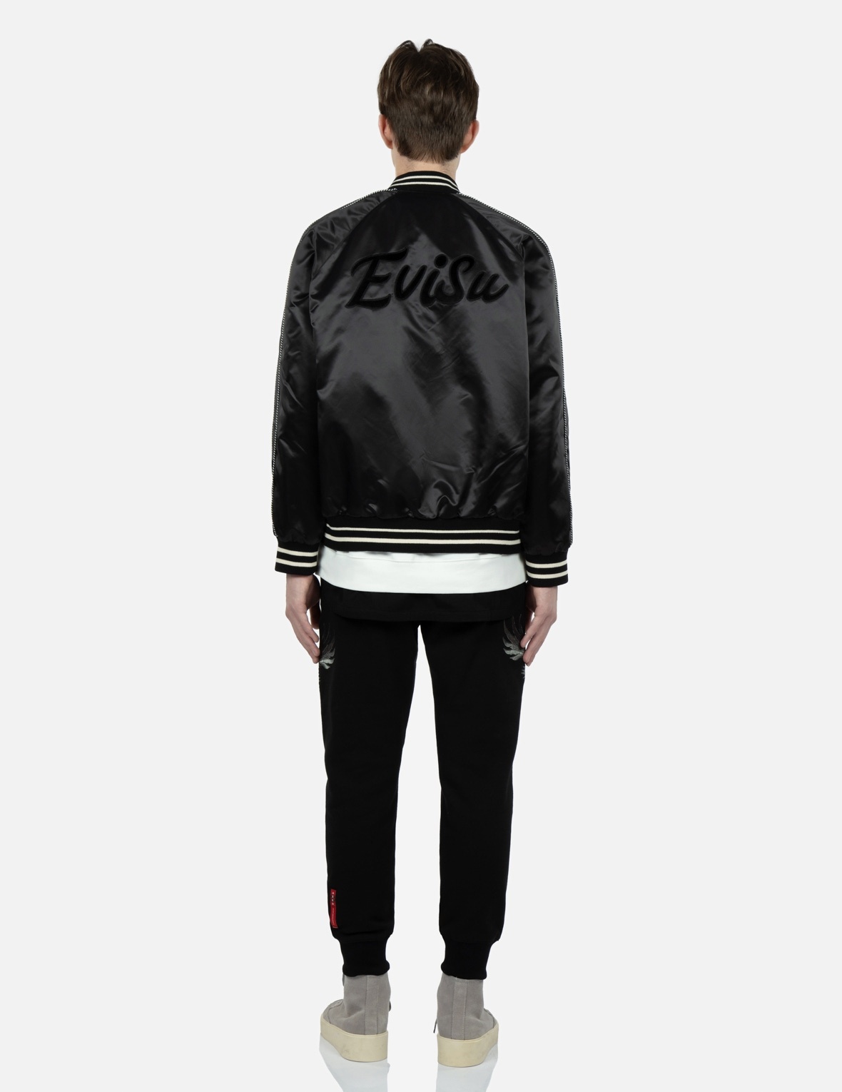 EAGLE AND LOGO EMBROIDERY REVERSIBLE SOUVENIR JACKET - 14