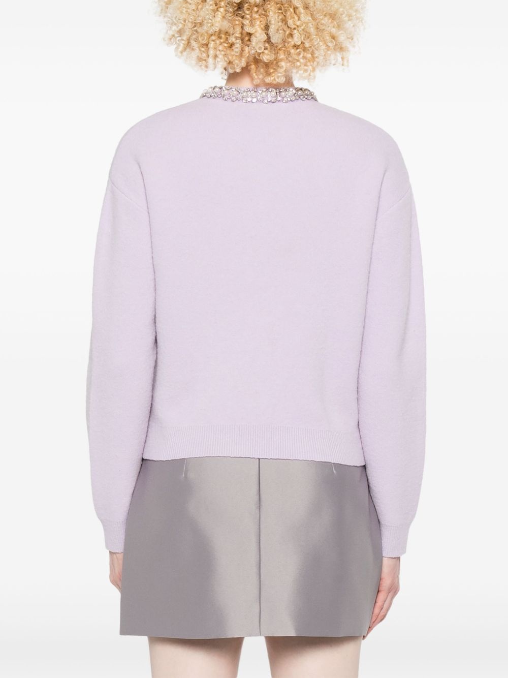 crystal-embellished cardigan - 4