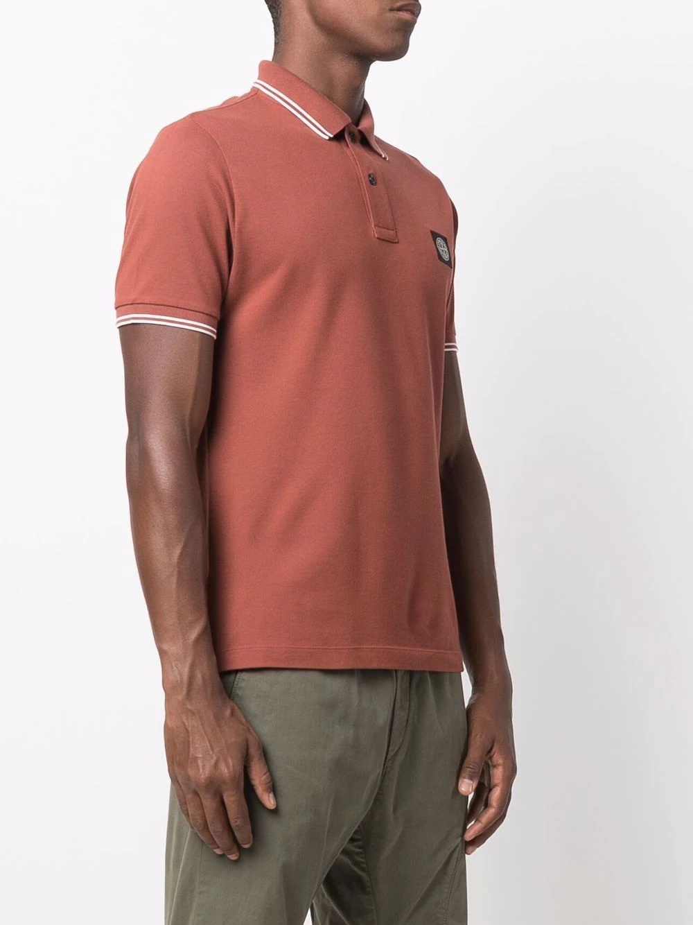 compass contrast-trim polo shirt - 3