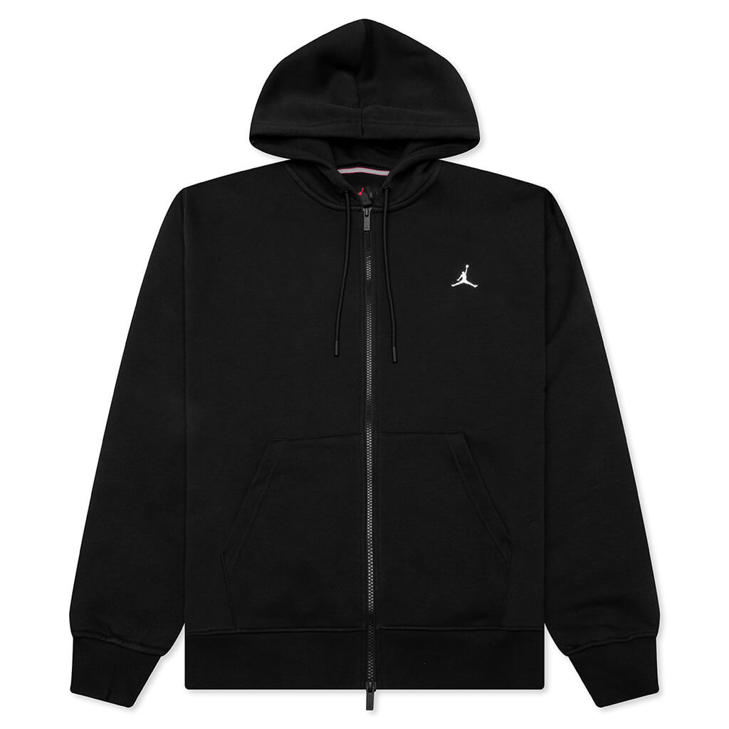 BROOKLYN FLEECE FULL-ZIP HOODIE - BLACK/WHITE - 1