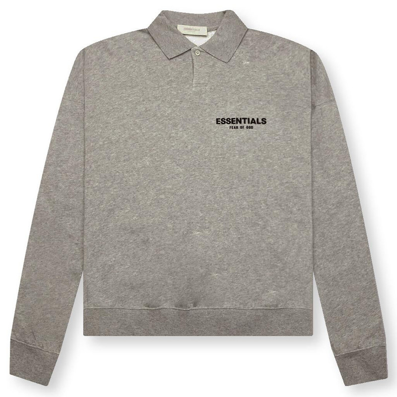 CORE L/S POLO - DARK OATMEAL - 1