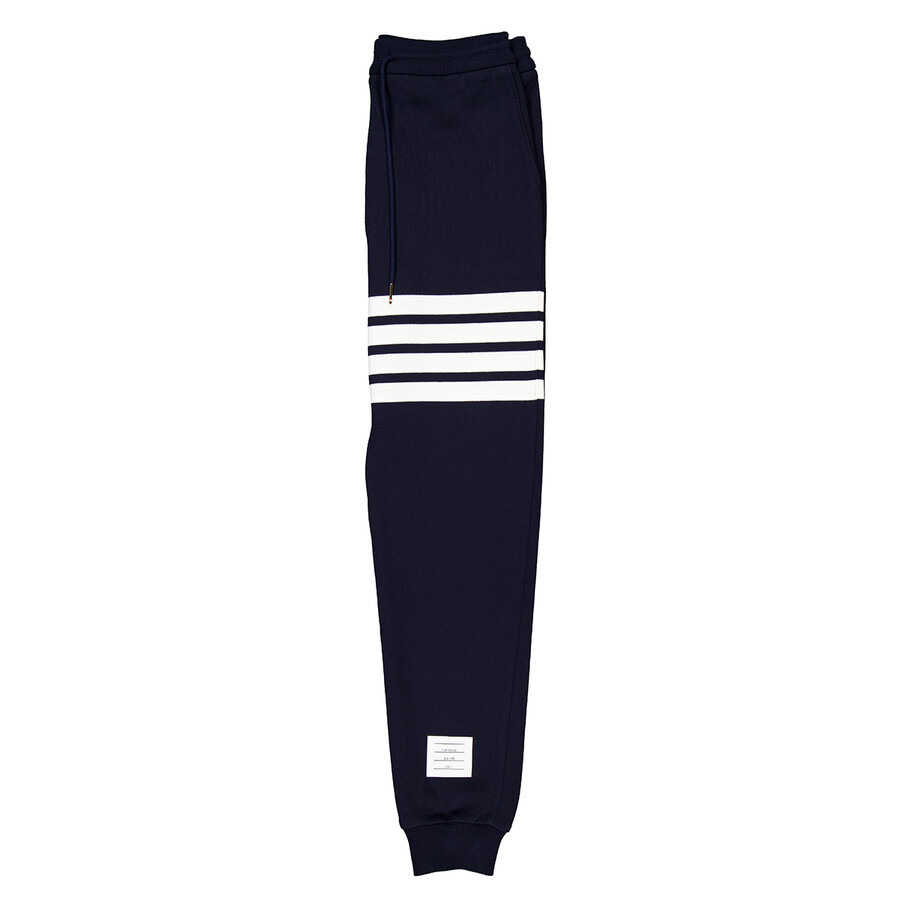 Thom Browne Navy 4-Bar Loopback Sweatpants - 7