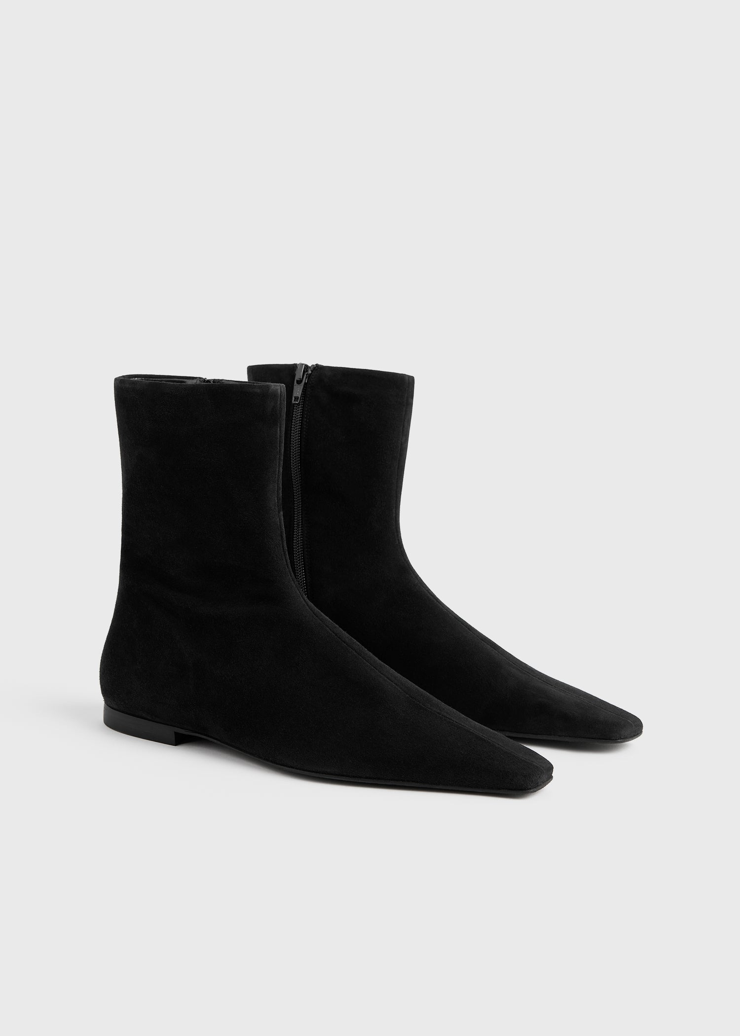 Zipped suede chelsea boots black - 7