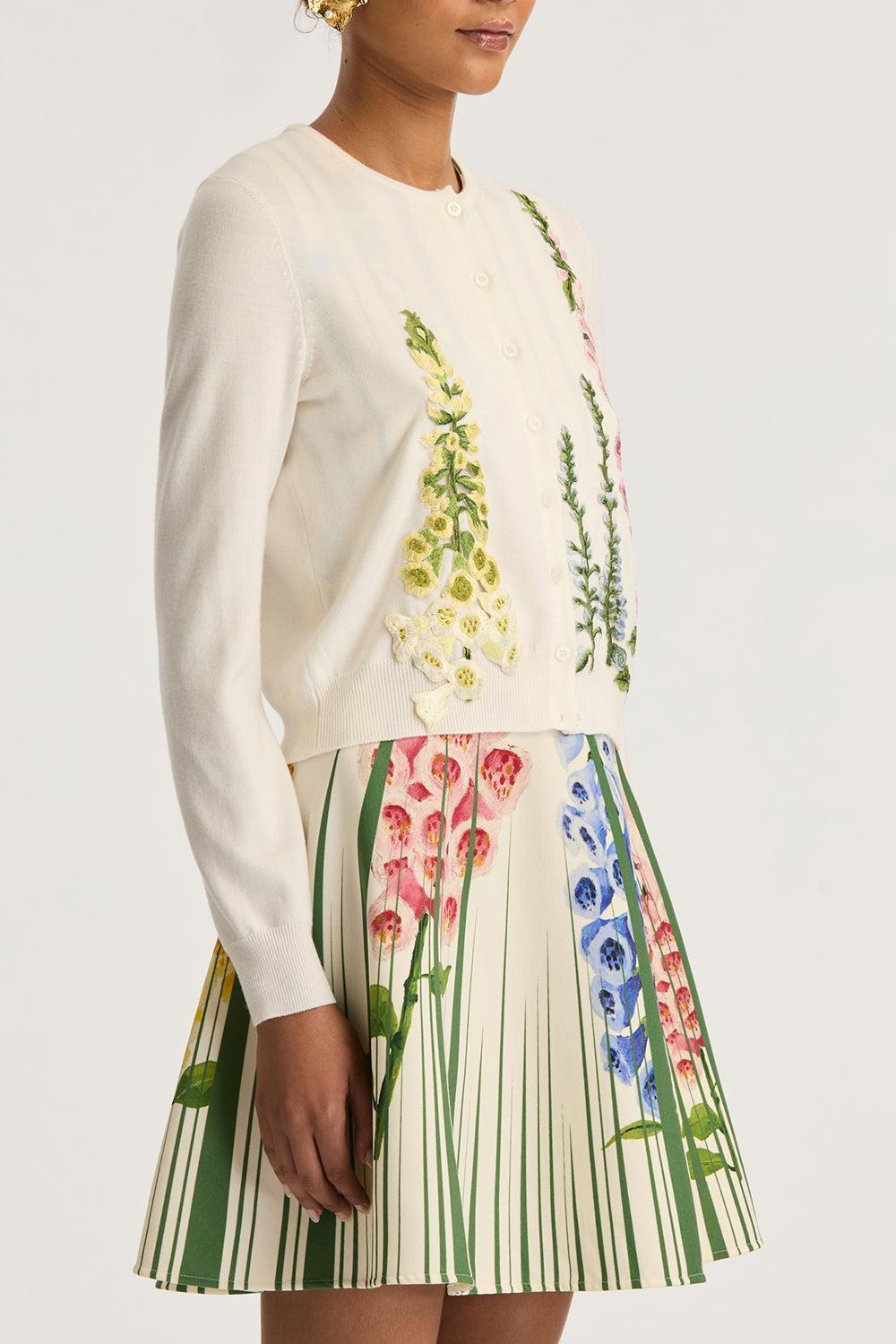 Foxgloves Embroidered Cardigan - 4