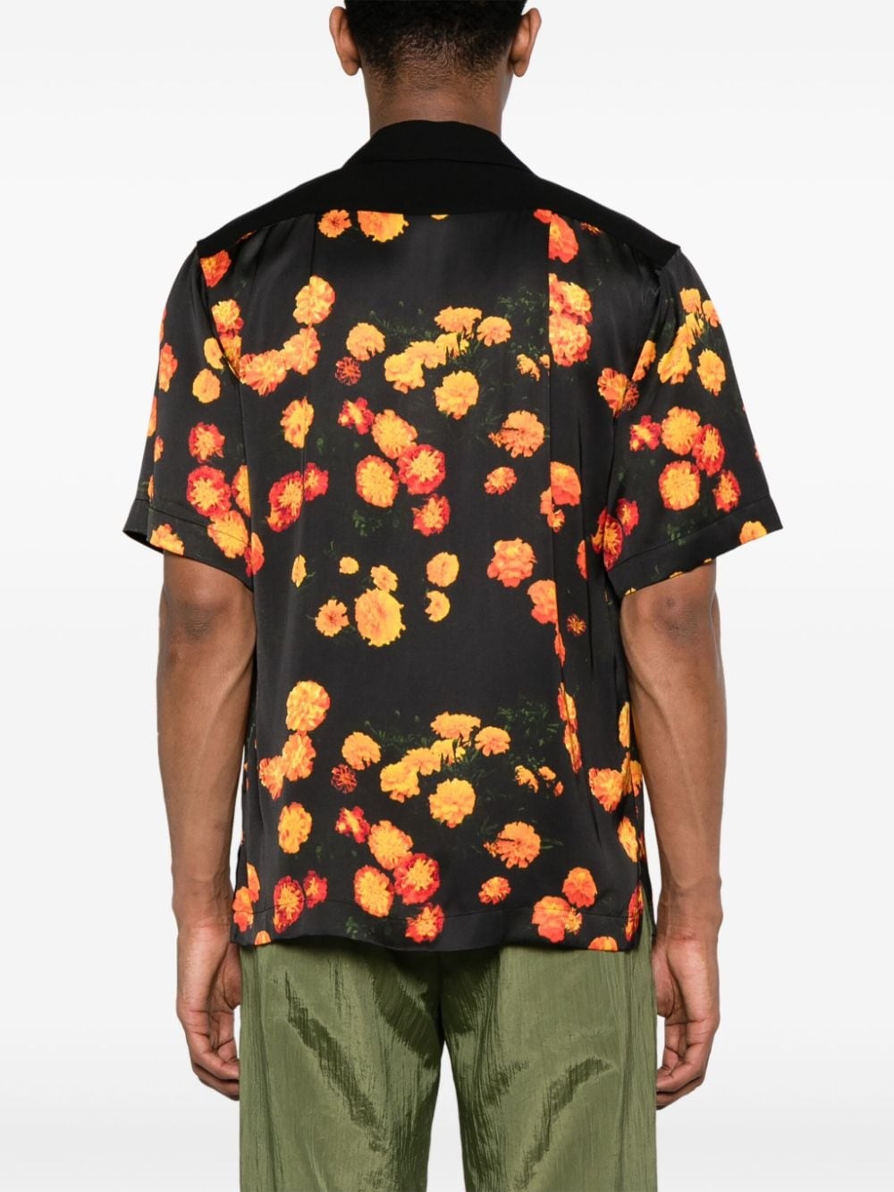 Highlife floral-print satin shirt - 4