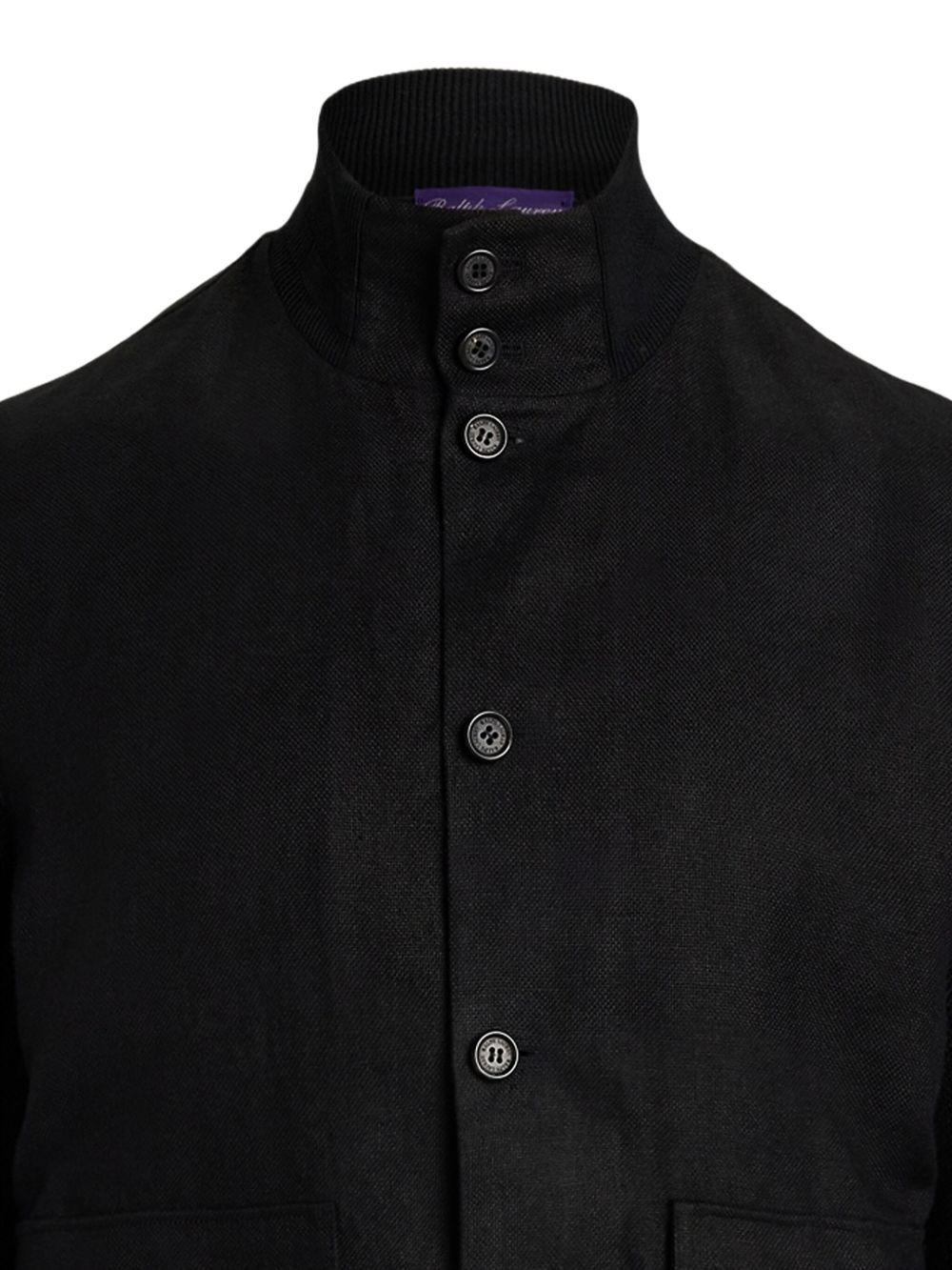 knitted-panel button-front jacket - 2