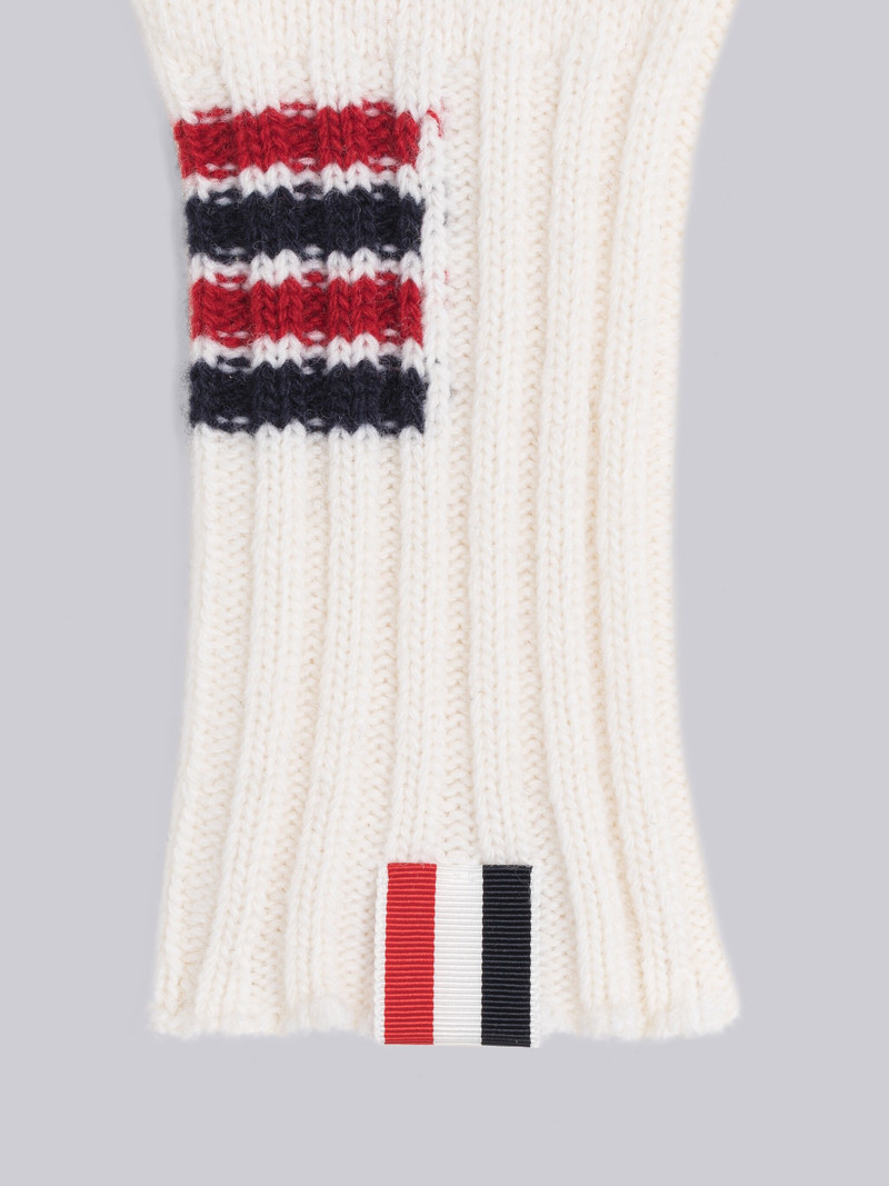 Thom Browne Merino 4-Bar Chunky Fingerless Gloves outlook