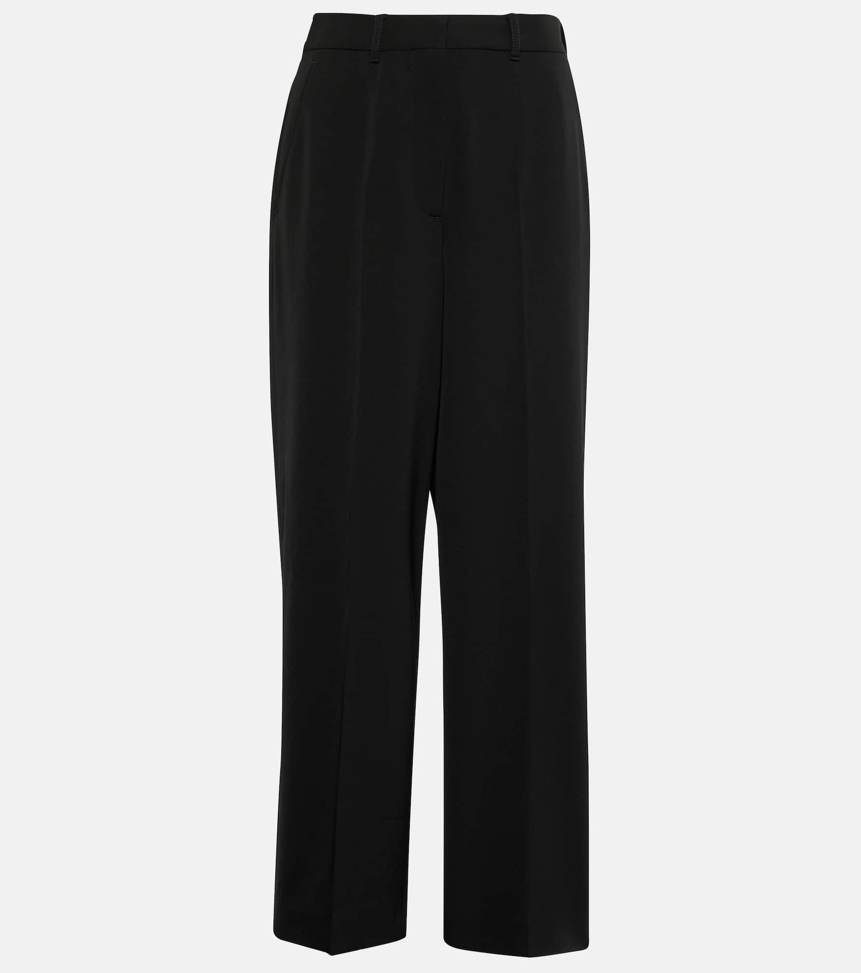 Wool-blend straight pants - 1