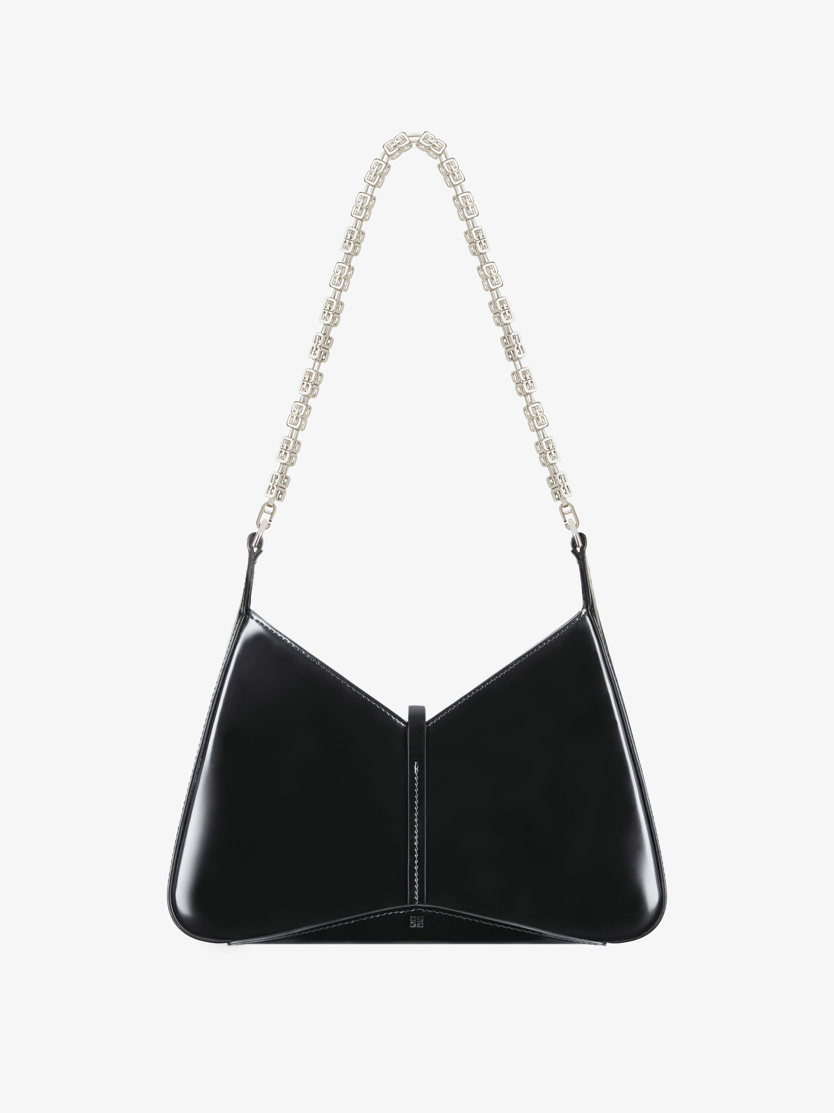 SMALL CUT OUT BAG IN SHINY LEATHER WITH CHAIN - 6