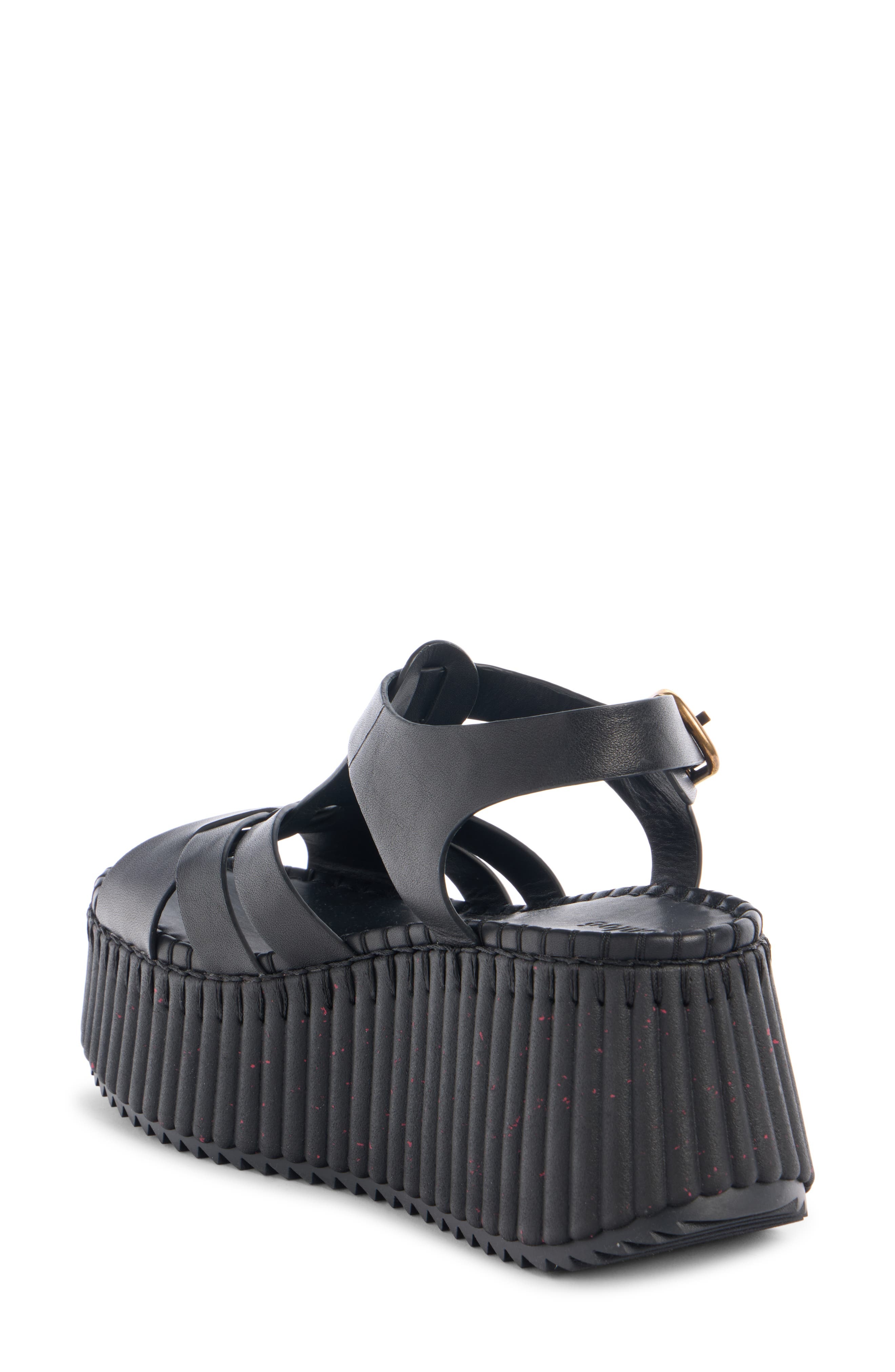 Chloé Nama Wedge Platform Sandal in Black at Nordstrom - 2