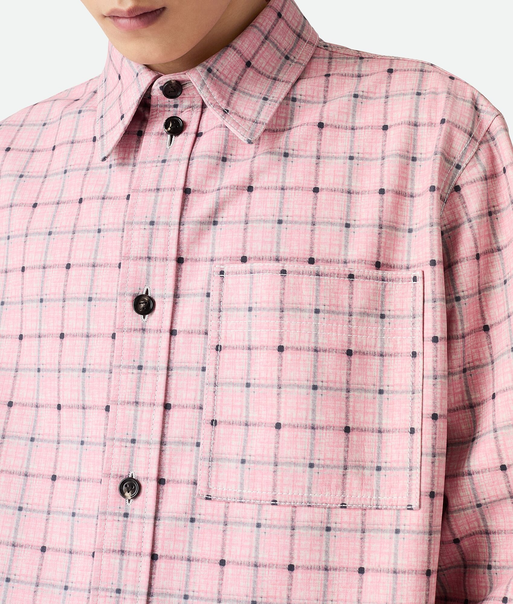 Printed Leather Shirt - 4