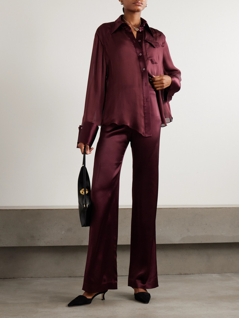 GALVAN Sister Moon Satin Wide-leg Pants outlook