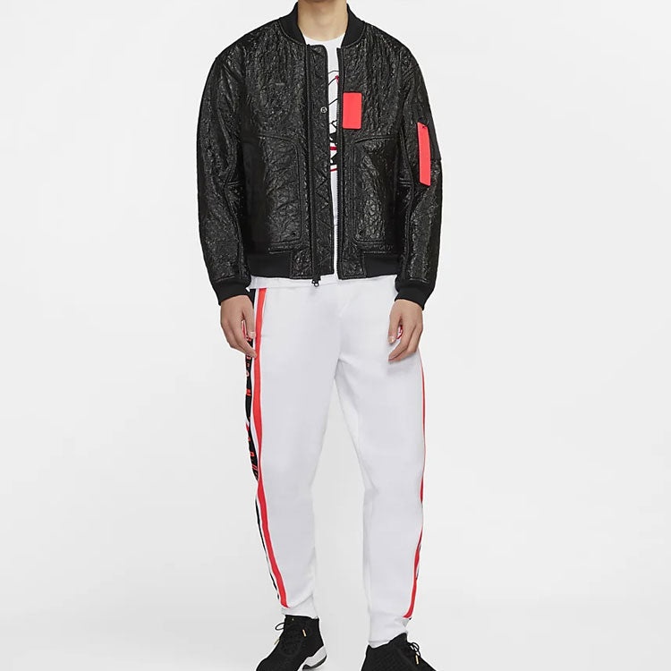 Air Jordan 23 Engineered MA-1 Men's Basketball Embroidered LOGO Baseball Jacket Black CD5713-010 - 3