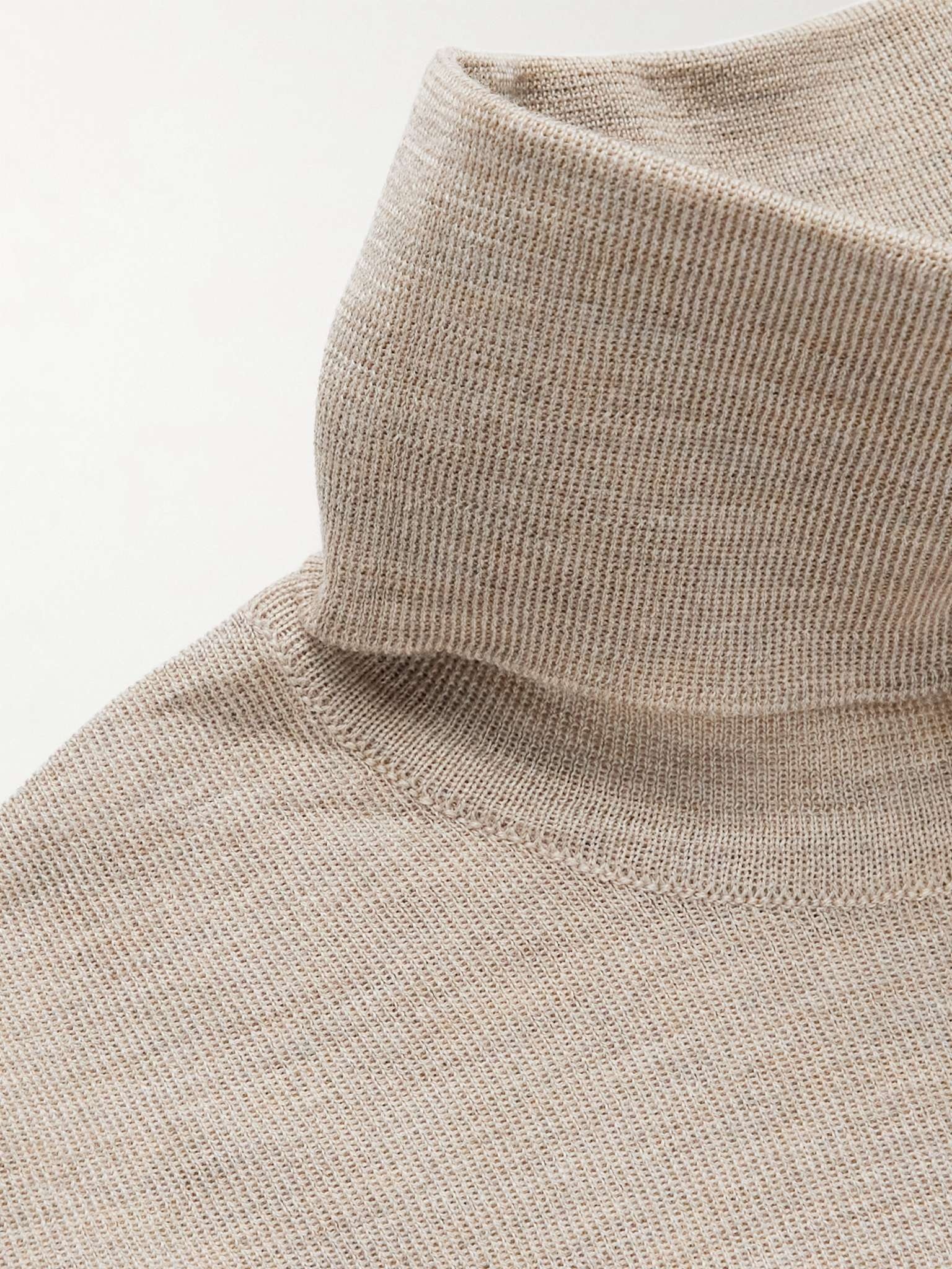 Logo-Appliquéd Merino Wool Rollneck Sweater - 5