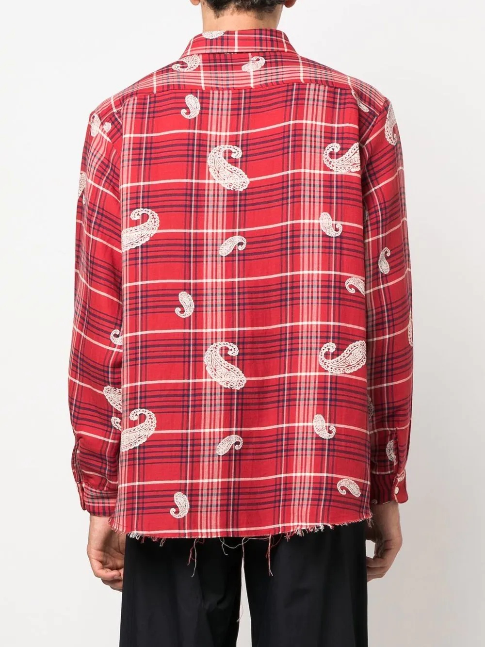 paisley-print flannel shirt - 4