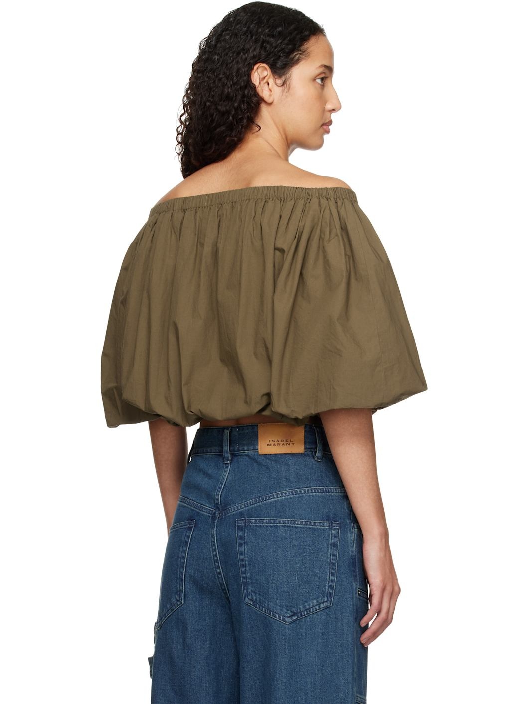Khaki Bertille Blouse - 3