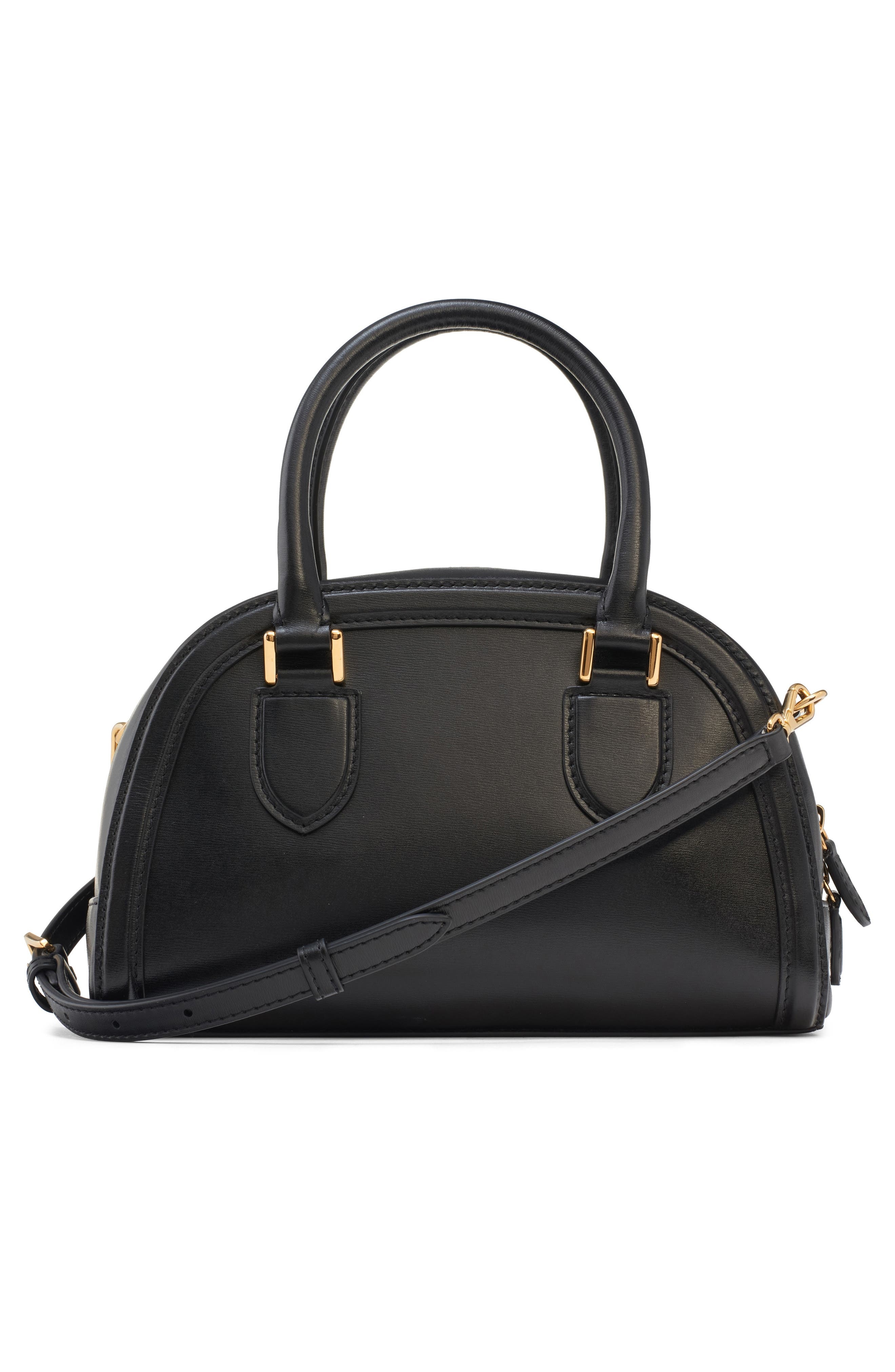 McQueen Small Birdee Boston Handbag in Black/Gold at Nordstrom - 4