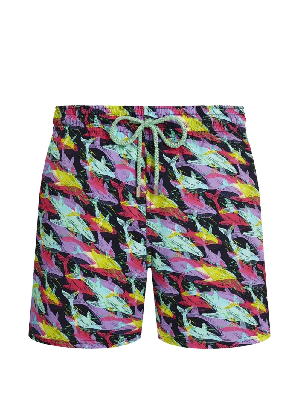 whales offset drawstring swim shorts - 1