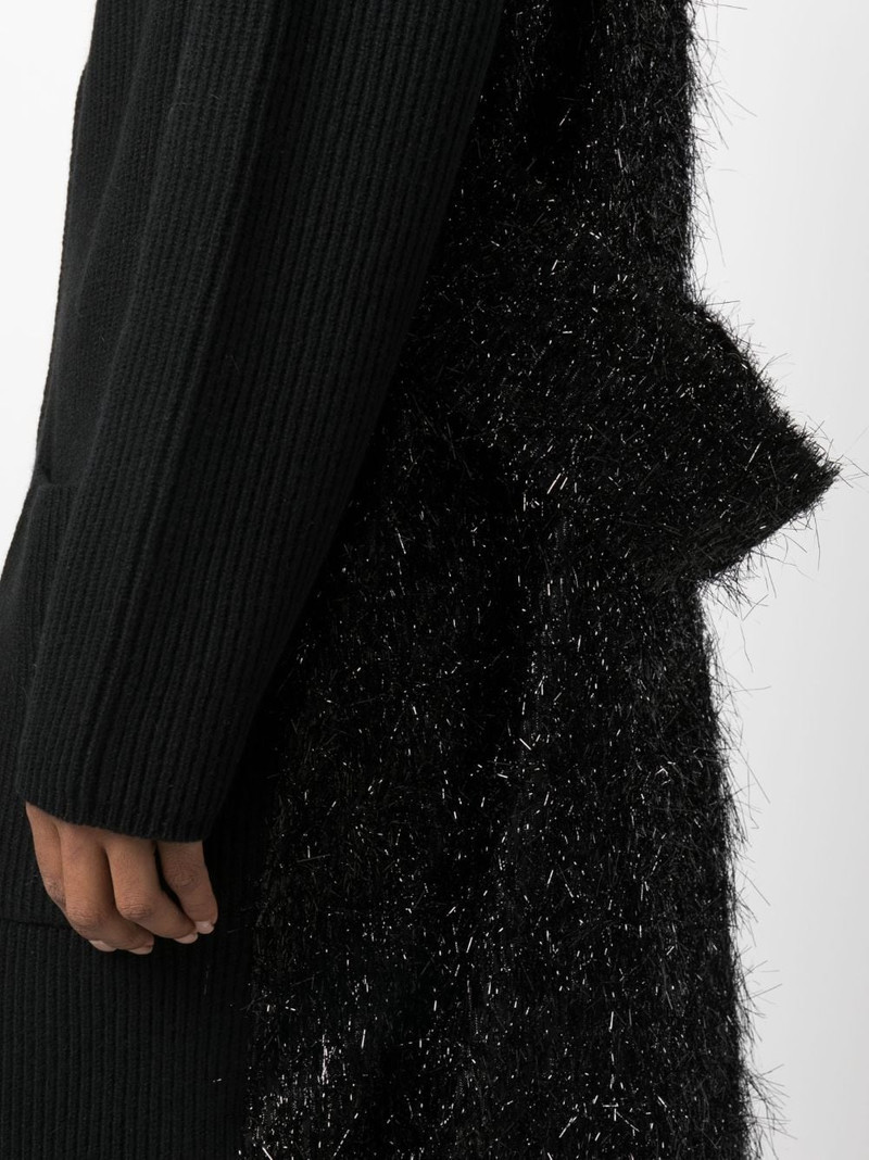 bouclÃ©-detailing knitted cardi-coat 5