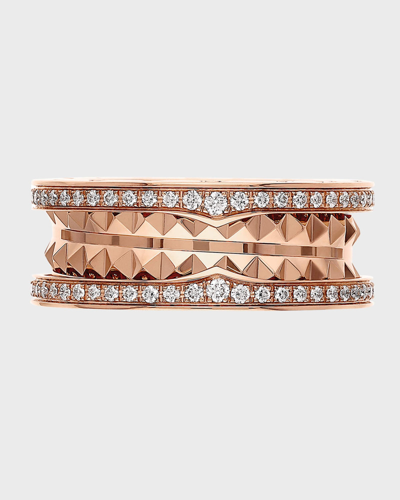 B.Zero1 Rock Studded Diamond Pave Ring, EU 55 / US 7.25 4