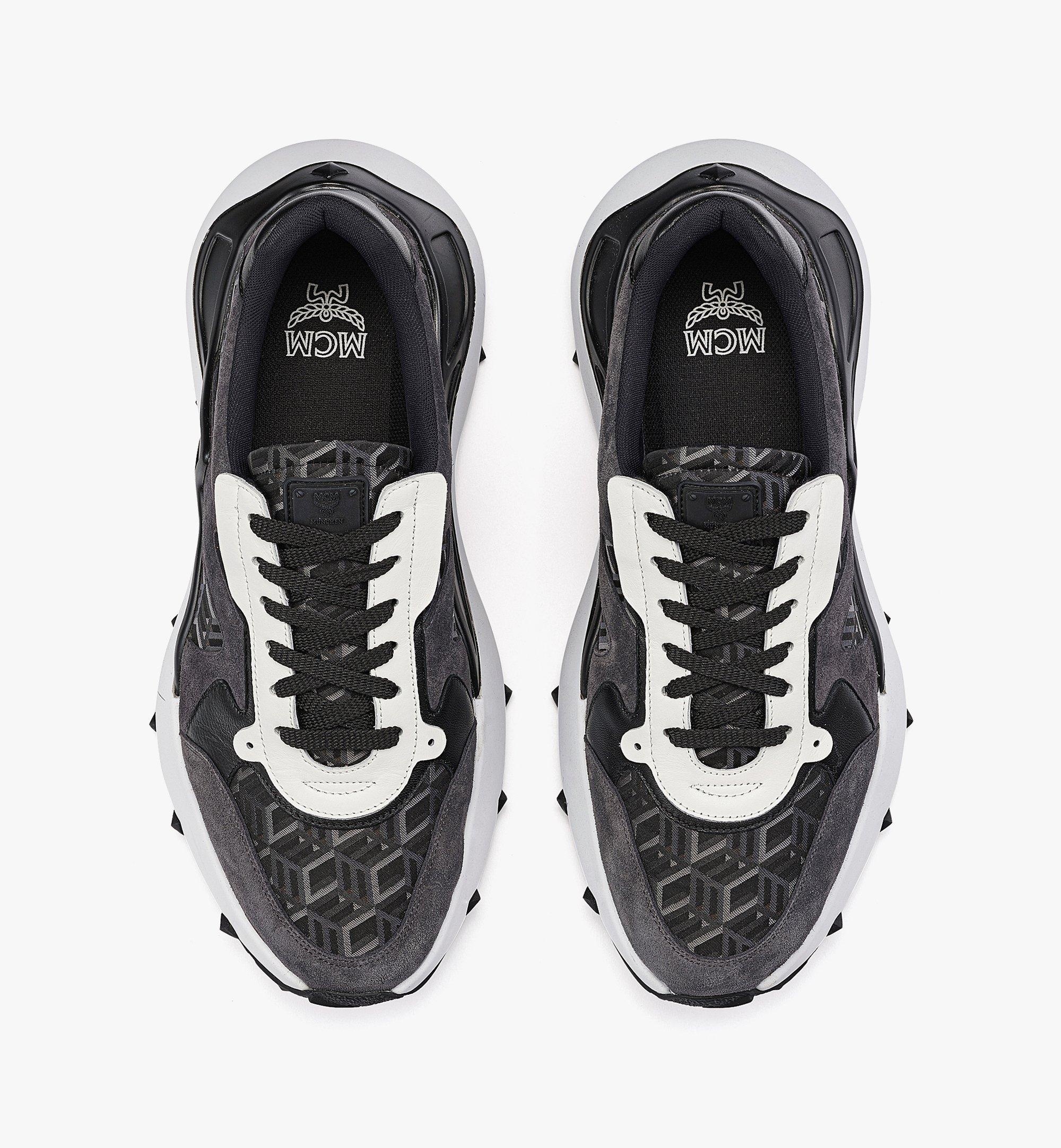 [MCM]★韓国人気★Cubic Monogram Jacquard Skystream Sneakers MCM Men's Skystream Sneakers in Cubic Monogram Jacquard