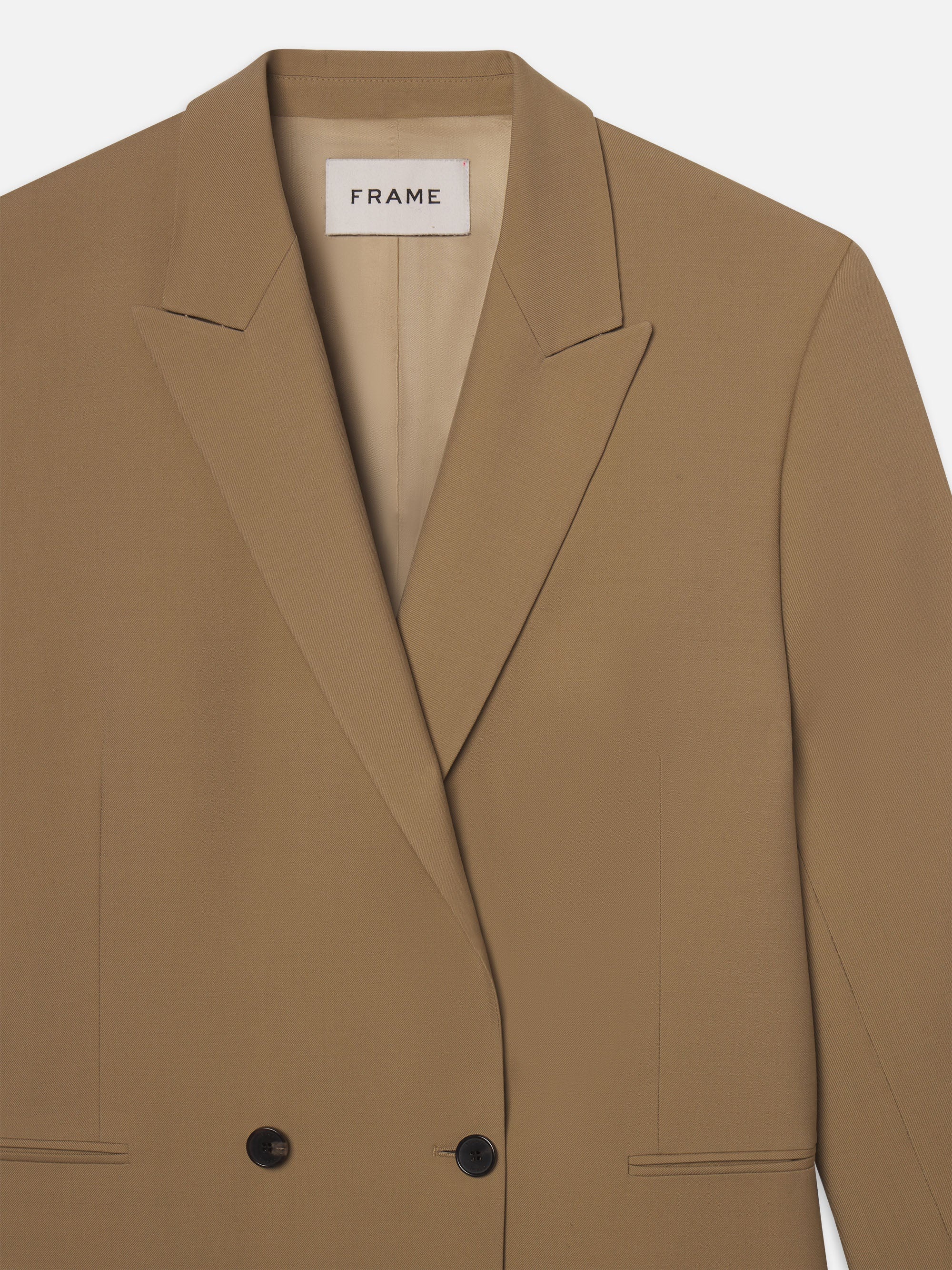 Double Breasted Blazer in Dark Tan - 3
