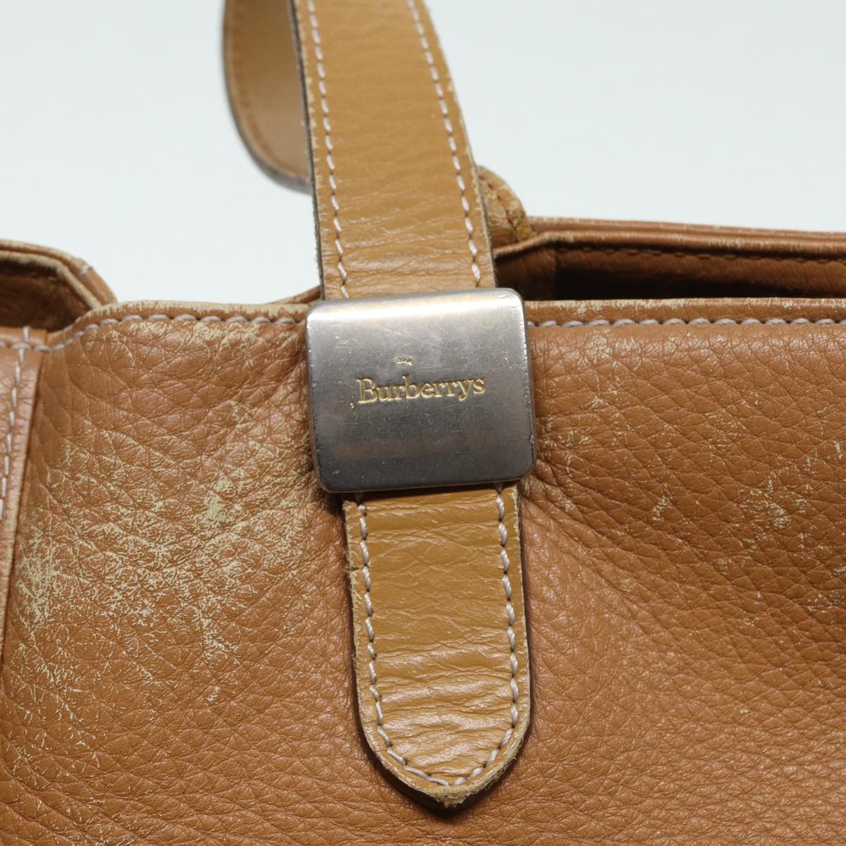 Burberry Hand Bag Leather Brown Silver - 10