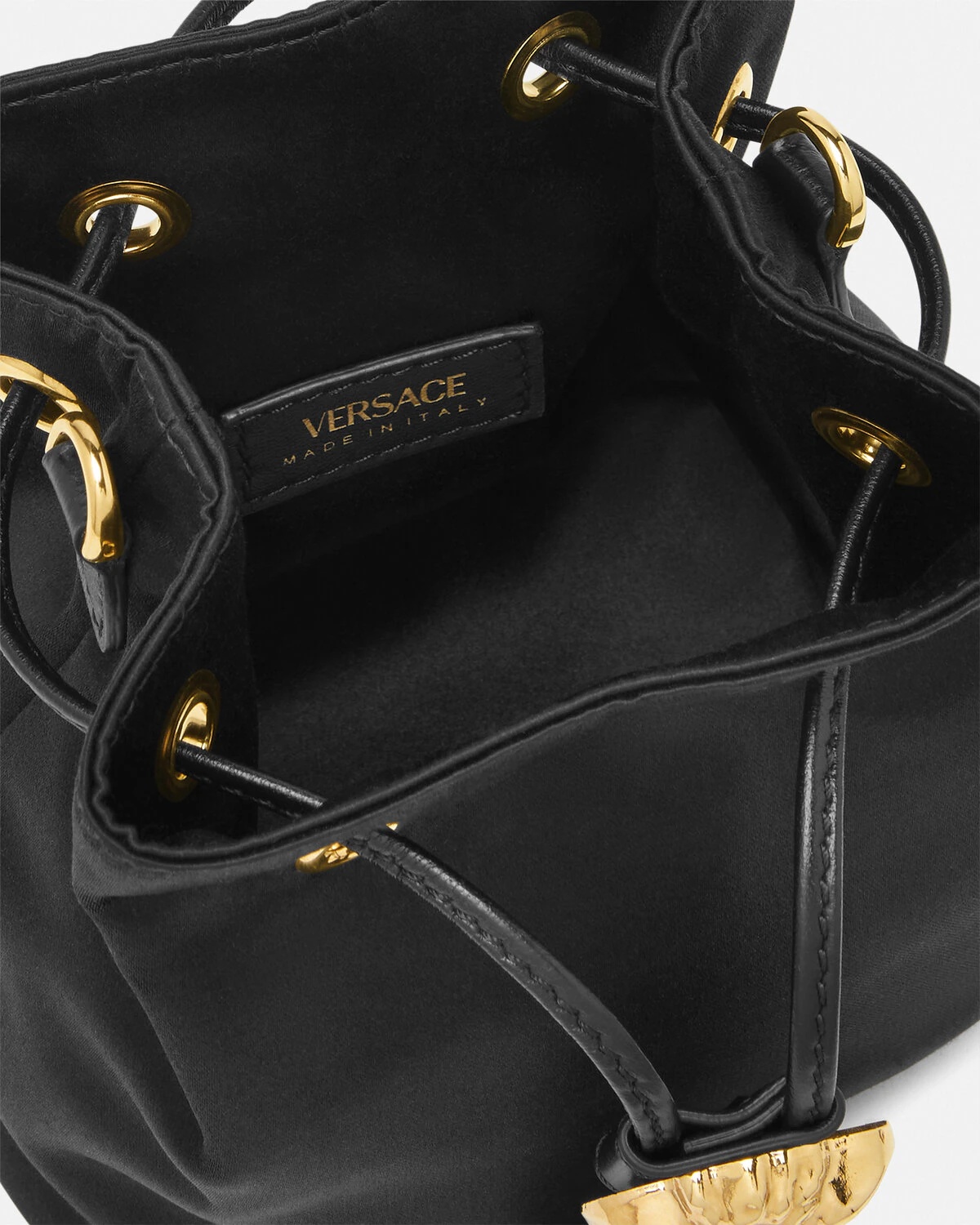 La Medusa Satin Mini Bucket Bag - 5