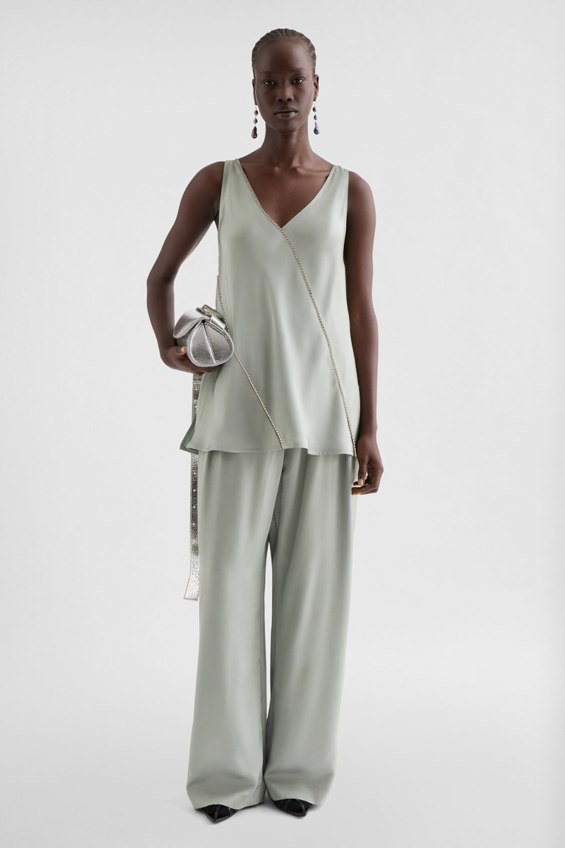 Jil Sander V-Neck Top with Crystals outlook