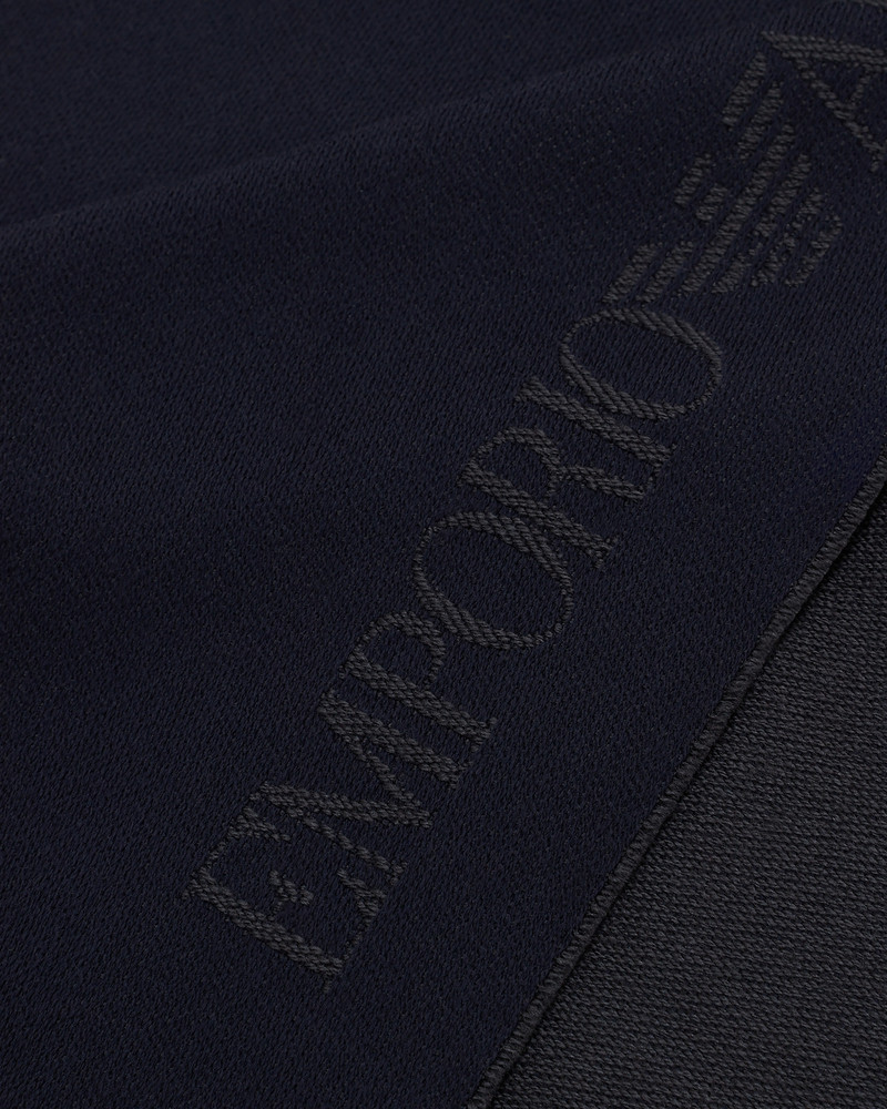 EMPORIO ARMANI Wool scarf with jacquard logo lettering outlook
