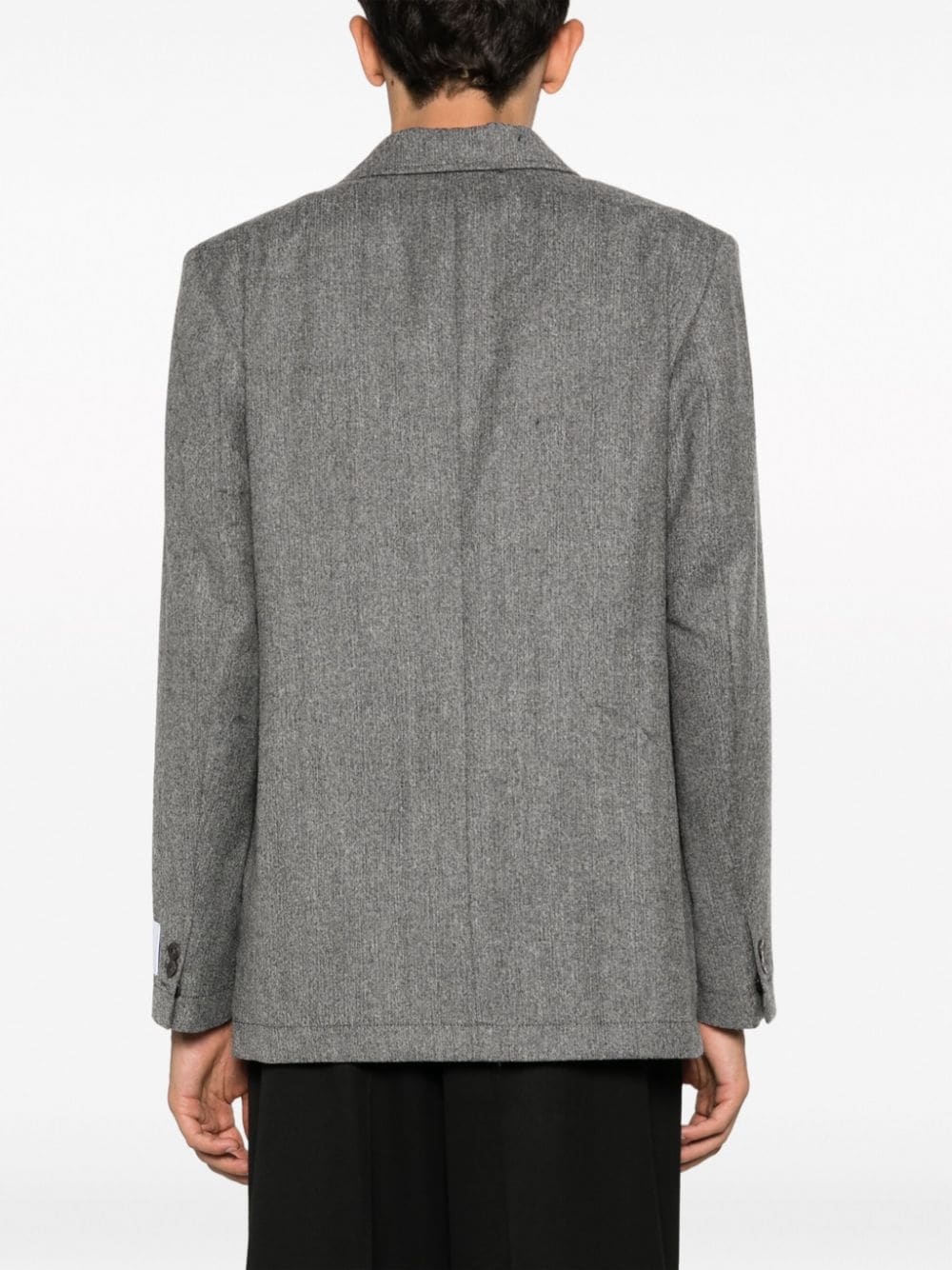 Plane Fannel single-breasted blazer - 5