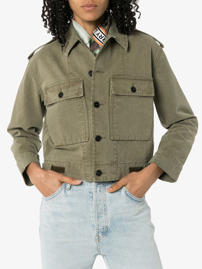 SAINT LAURENT cropped military jacket outlook