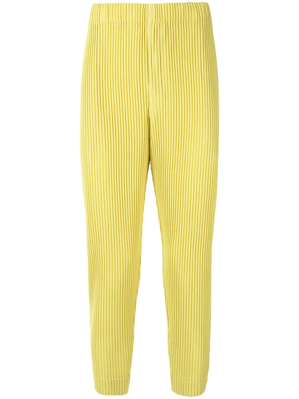 pleated cropped trousers - 1