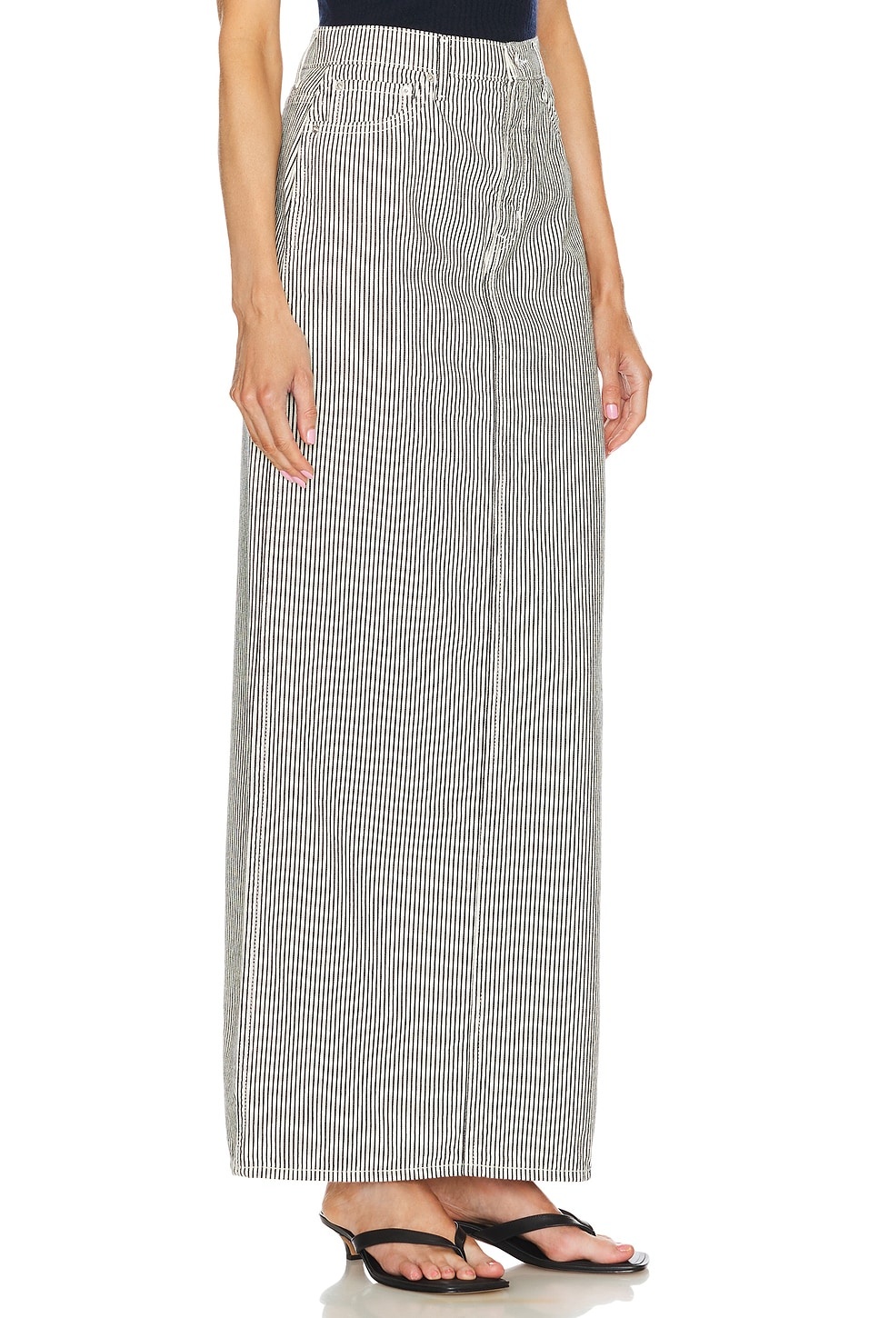 Amara Maxi Pencil Skirt With Back Slit - 2
