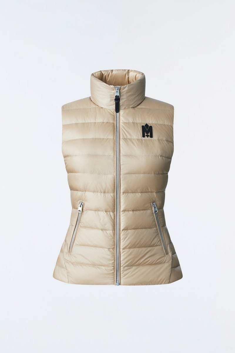 KARLY Recycled E3-Lite down vest with peplum 1