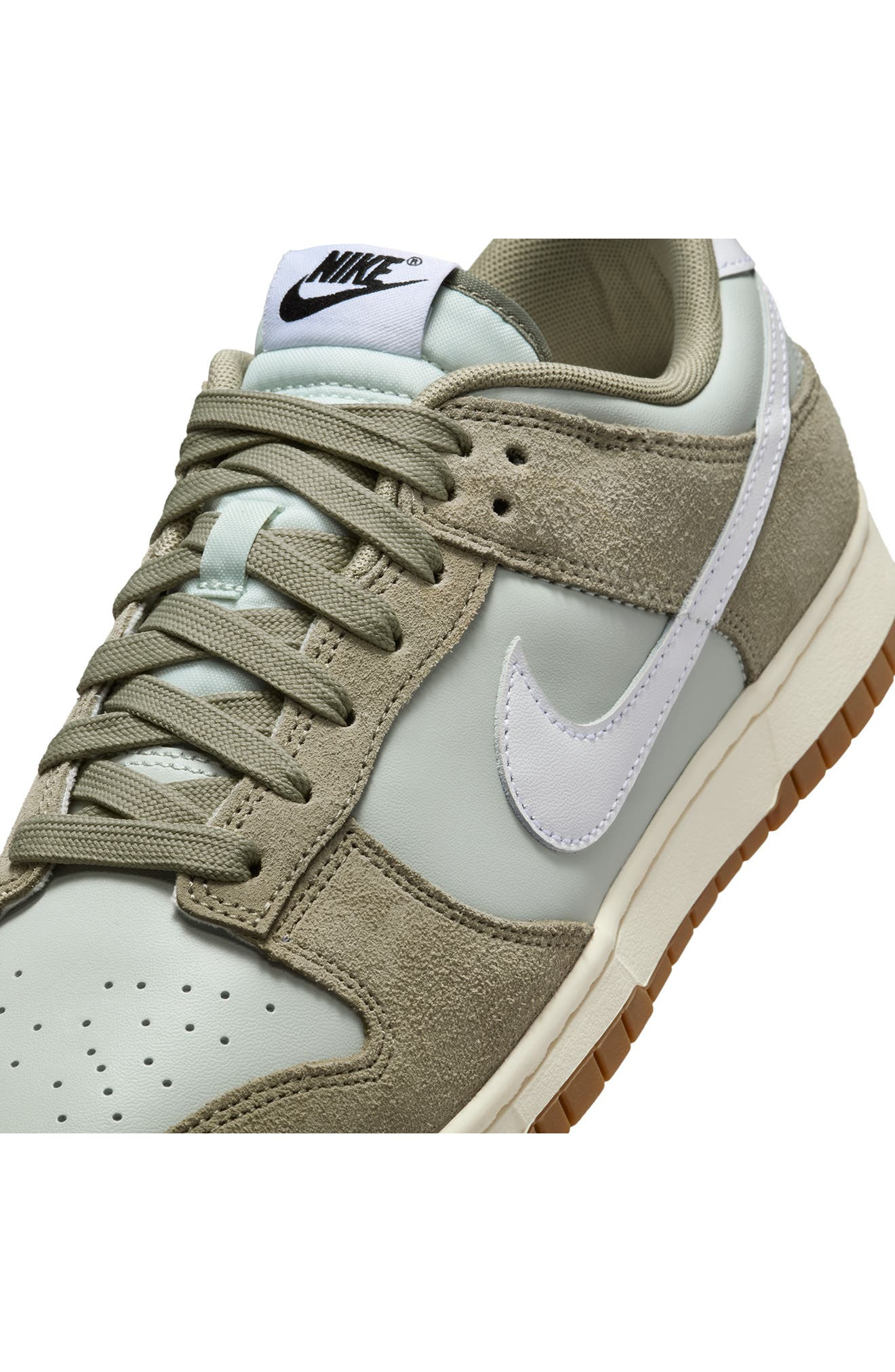 Nike Dunk Low SE Basketball Sneaker in Light Silver/Light Army at Nordstrom - 9