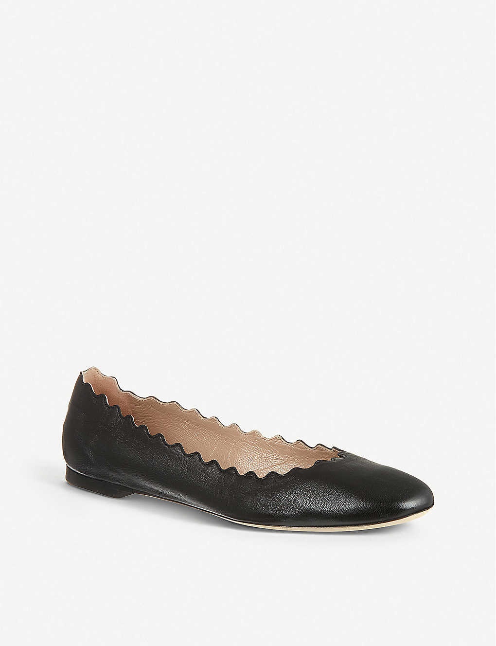 Scallop leather ballet flats - 4