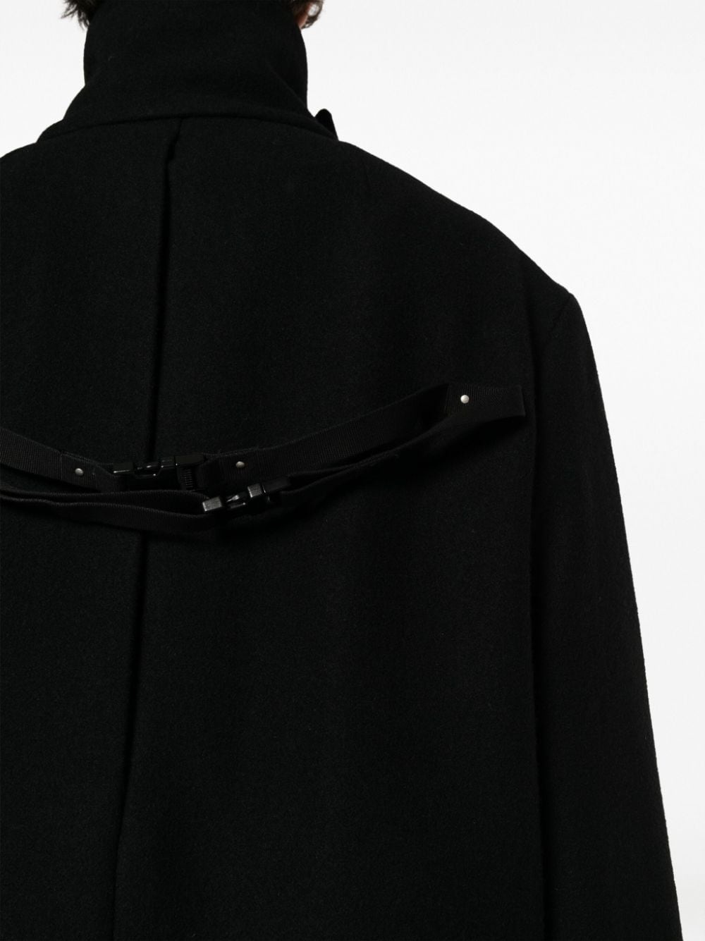double-breasted virgin wool coat - 5