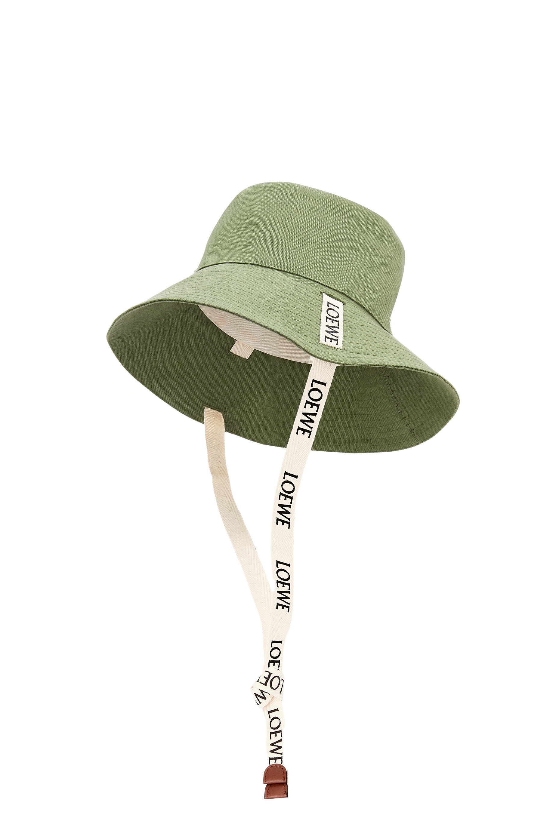 Fisherman hat in canvas and calfskin - 1