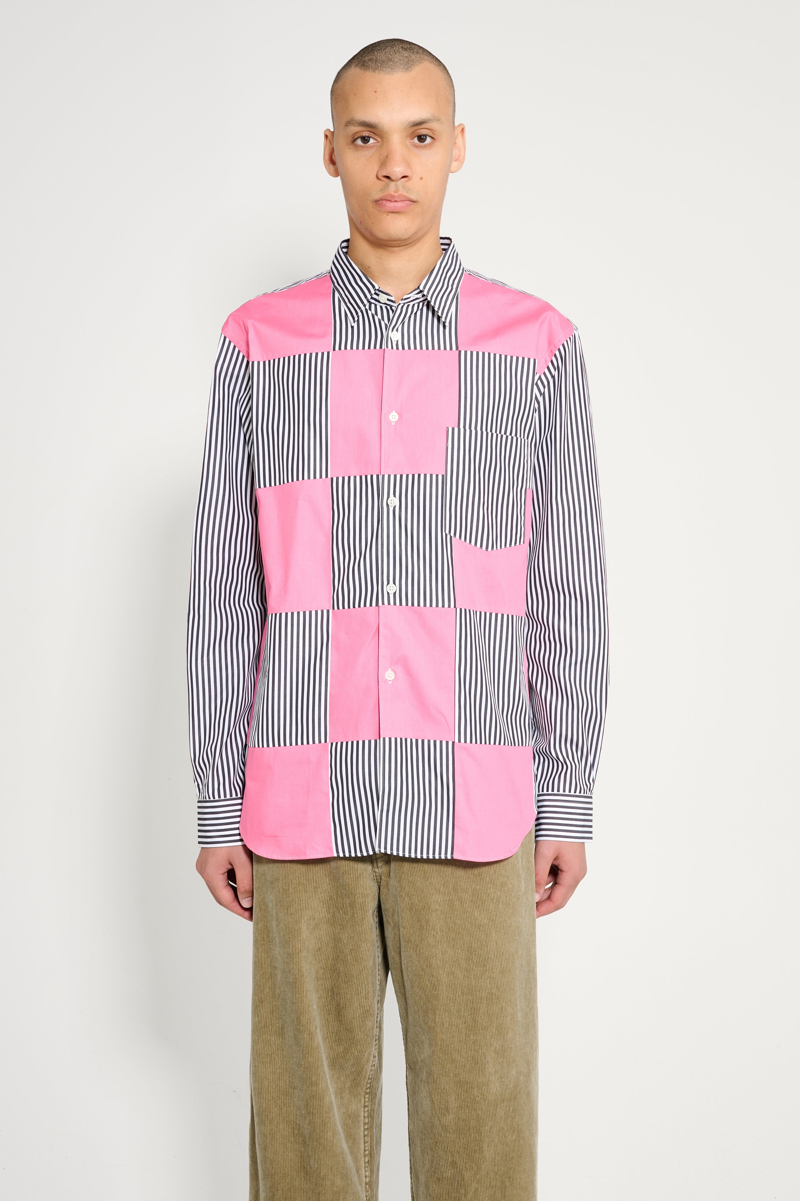COMME DES GARÇONS HOMME PLUS SHIRT WHITE / BLACK / PINK - 1
