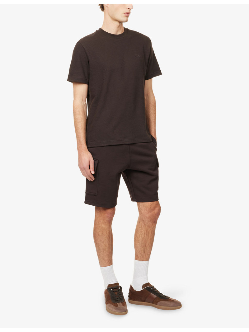 LACOSTE Slubby Flap-Pocket Cotton Sweat Shorts outlook